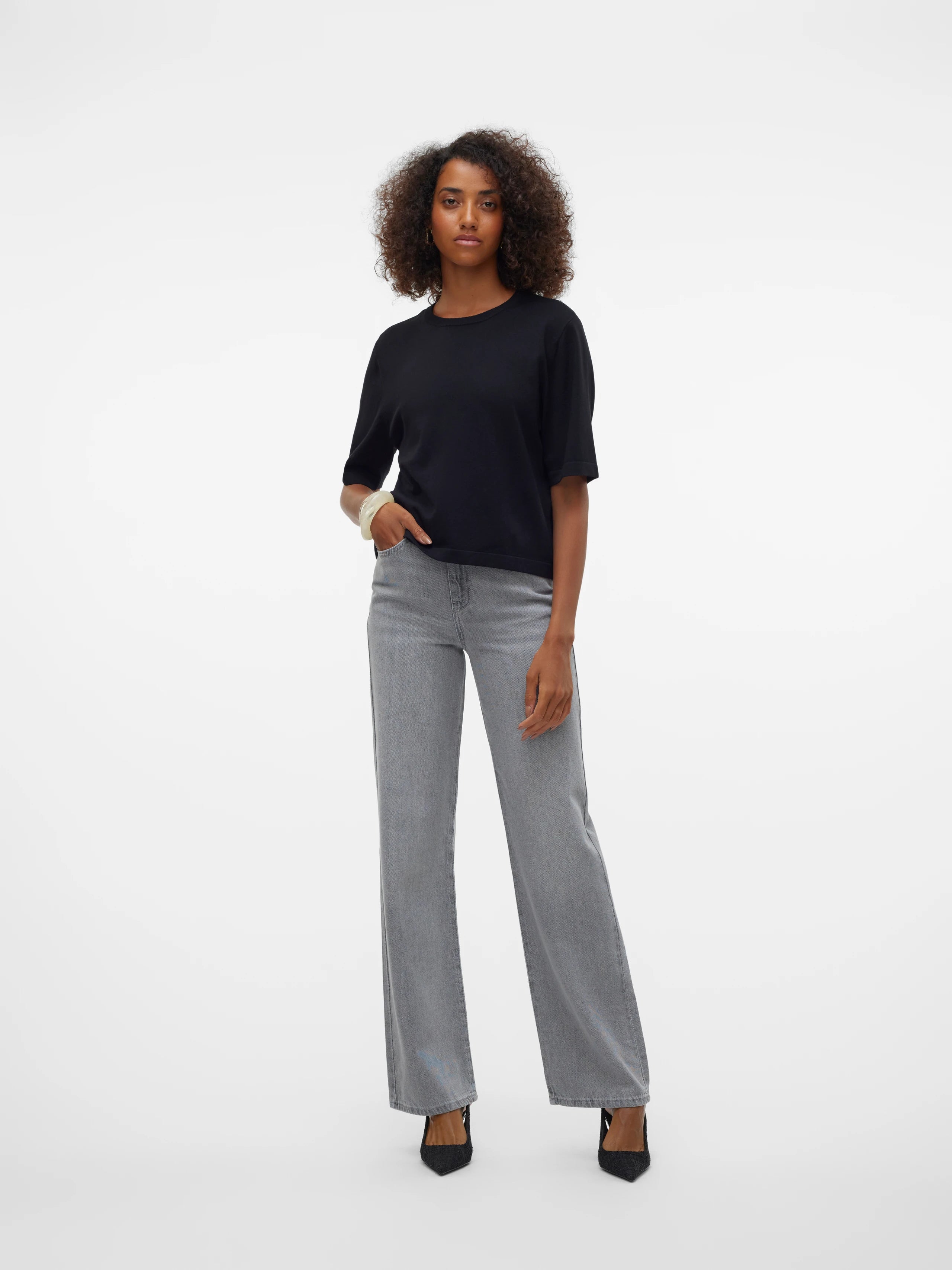 VERO MODA SILJE 2/4 O-NECK OVERSIZE PULLOVER