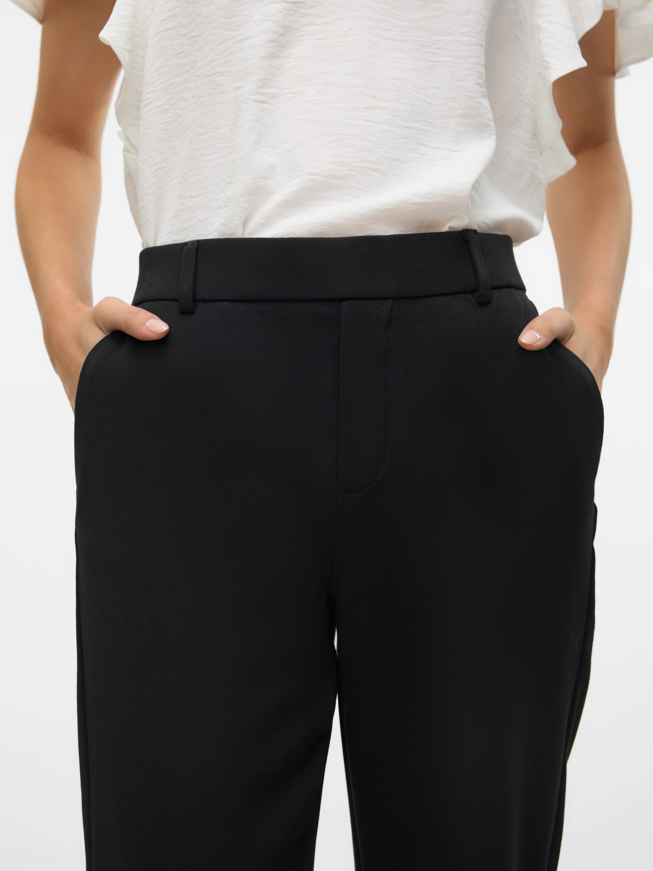VERO MODA MAYA MW STRAIGHT SOLID PANT