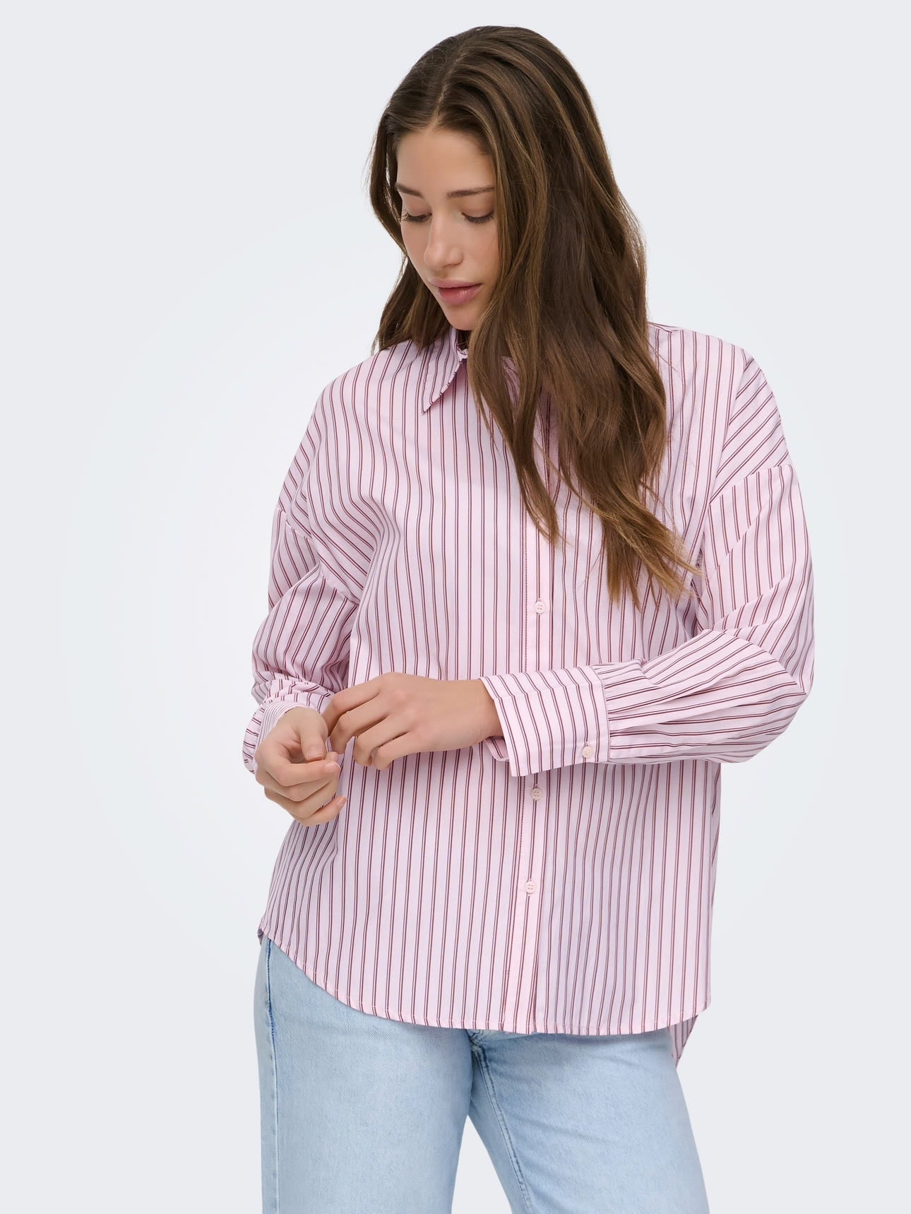 ONLY OREGON ALVA LS REG SHIRT - PINK