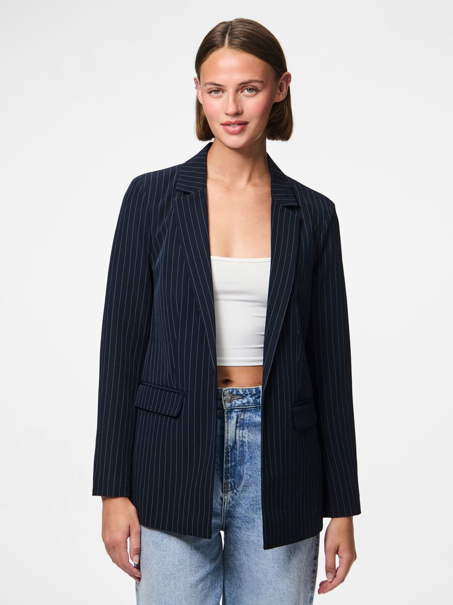 PIECES BOZZY LS LOOSE STRIPED BLAZER