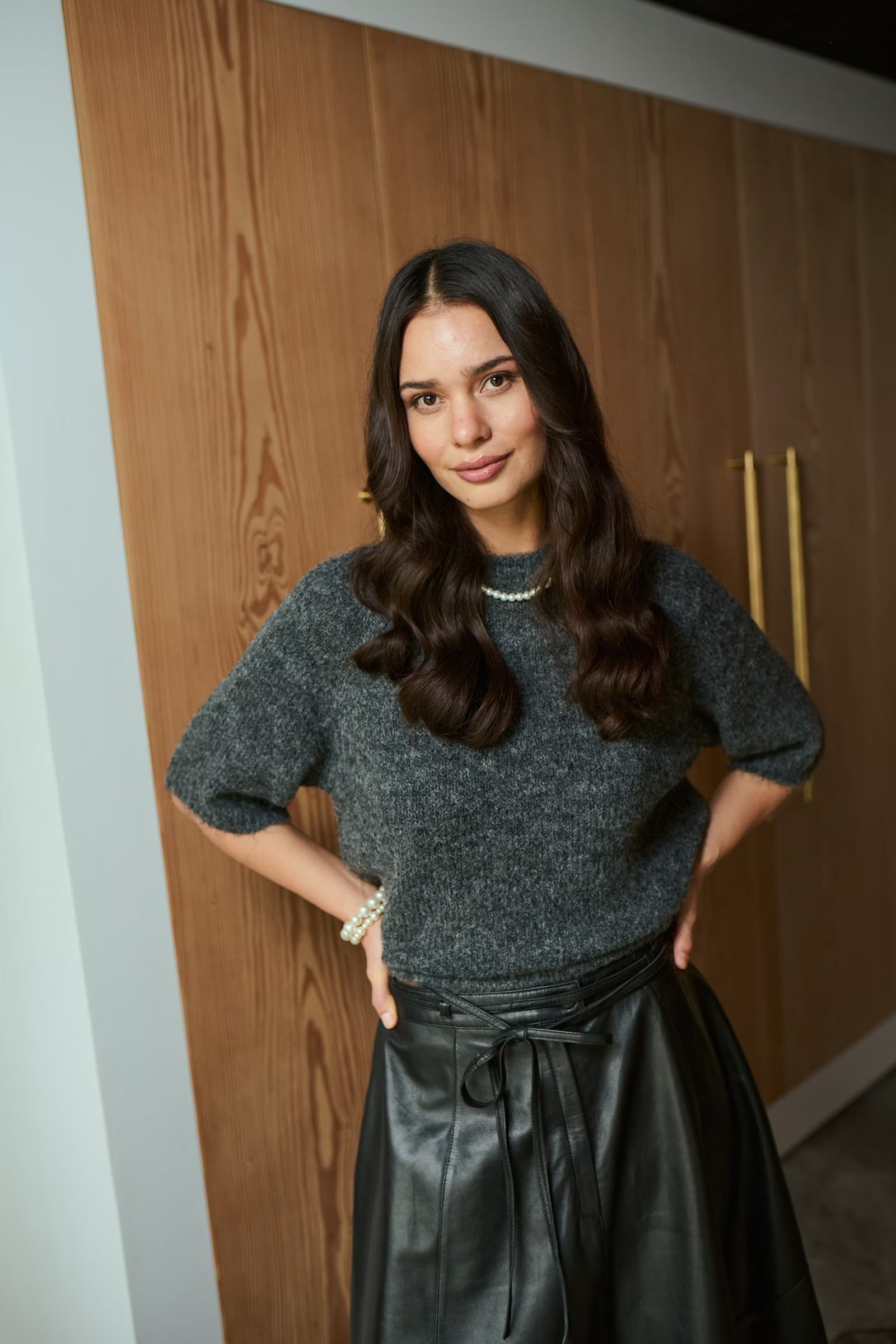 KAFFE EMILIE CROPPED KNIT PULLOVER