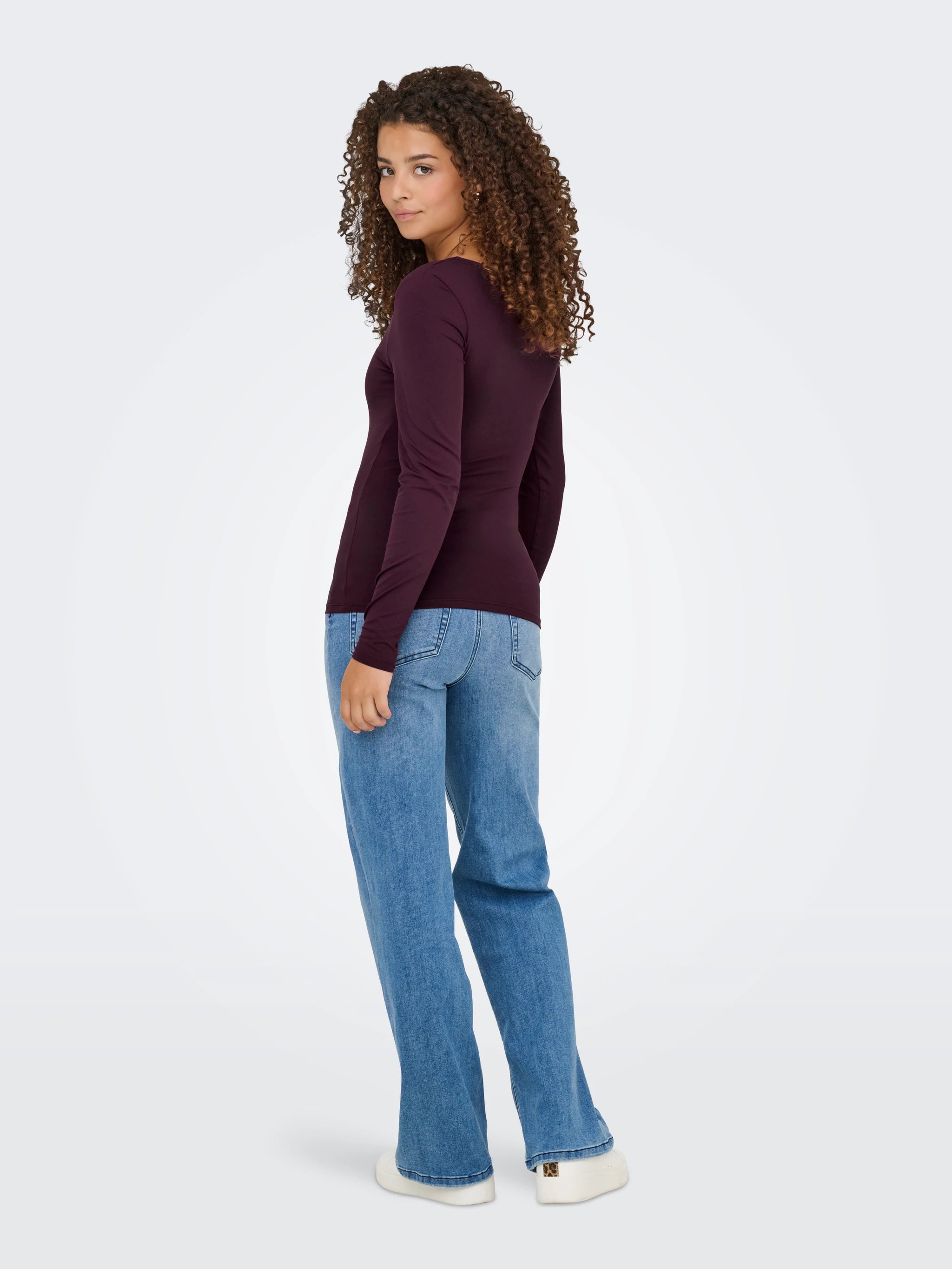 ONLY EA L/S 2-WAY DEEP NECK TOP