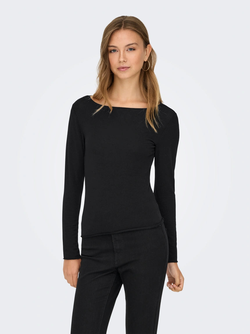 ONLY VIRRO L/S BOATNECK TOP