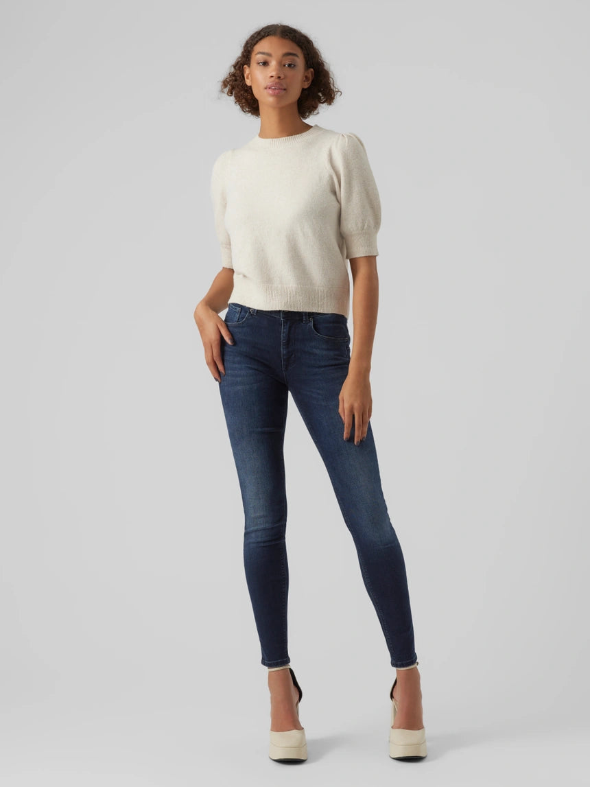 VERO MODA DOFFY 2/4 O-NEKCK PULLOVER - BIRCH