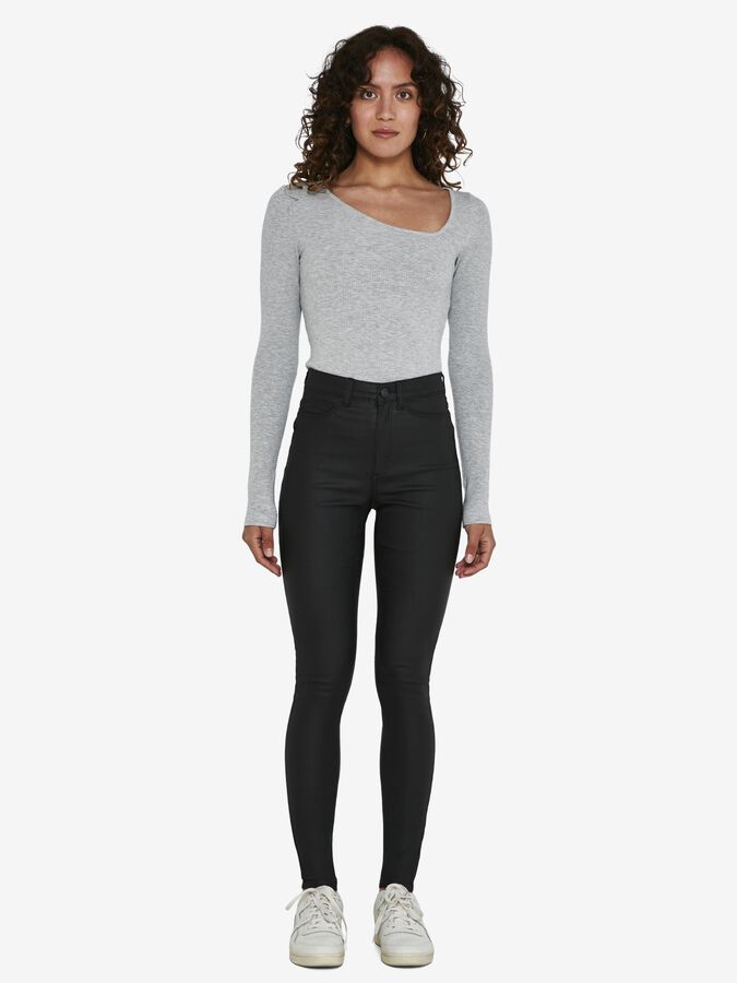 NOISY MAY CALLIE HW SKINNY COATED PANTS