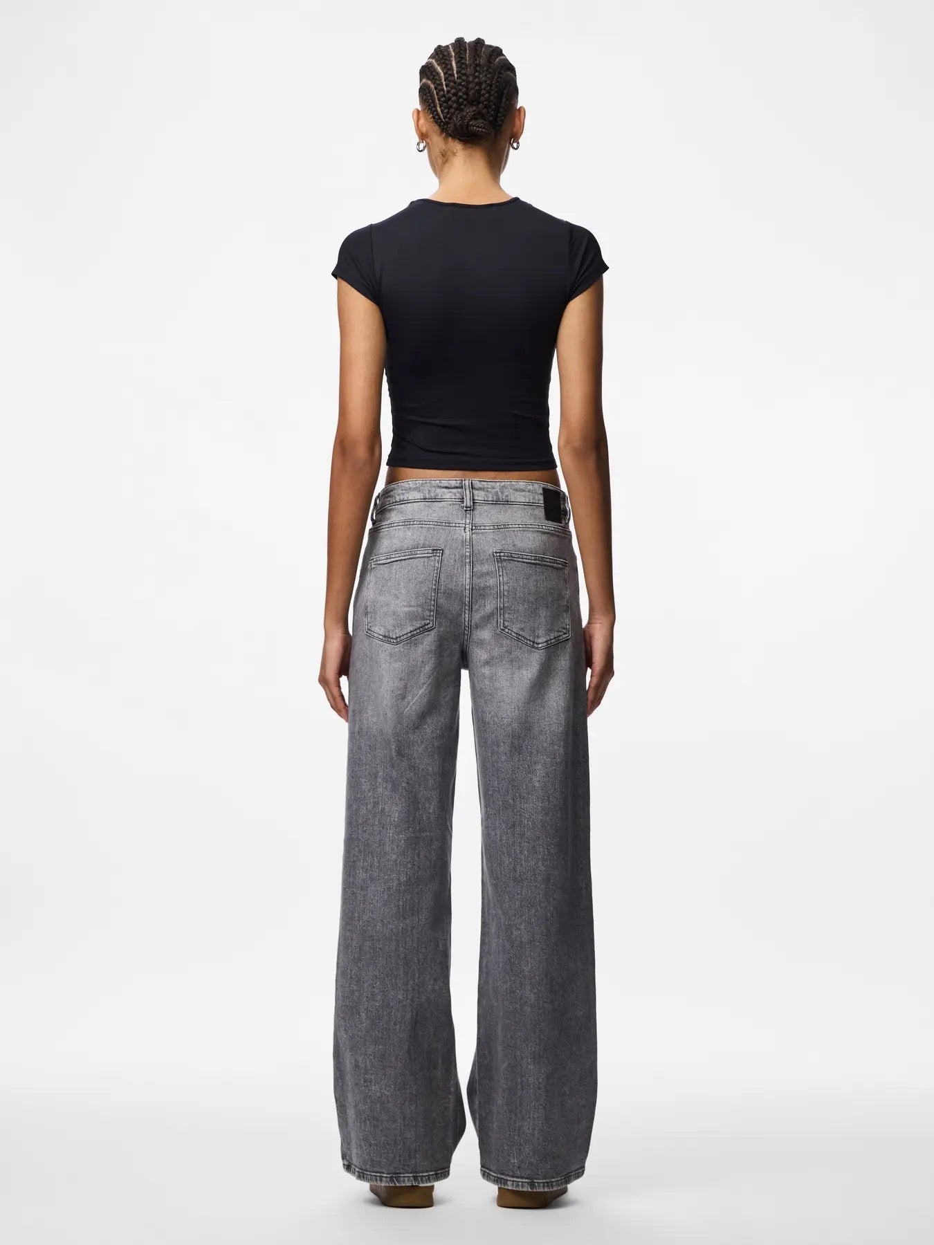 PIECES SILKE MW WIDE JEANS