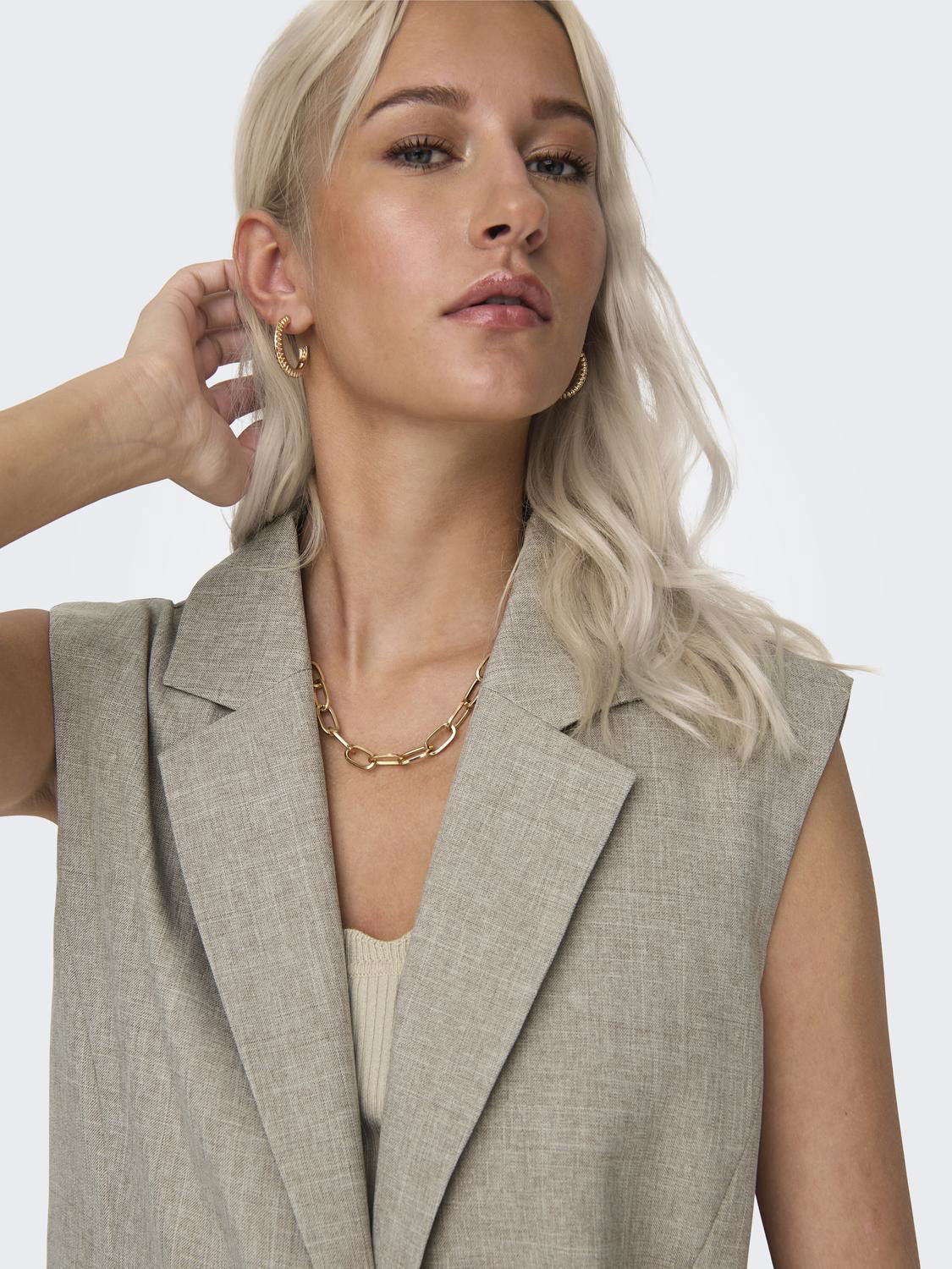 ONLY LINDA S/L MEL OVERSIZE WAISTCOAT