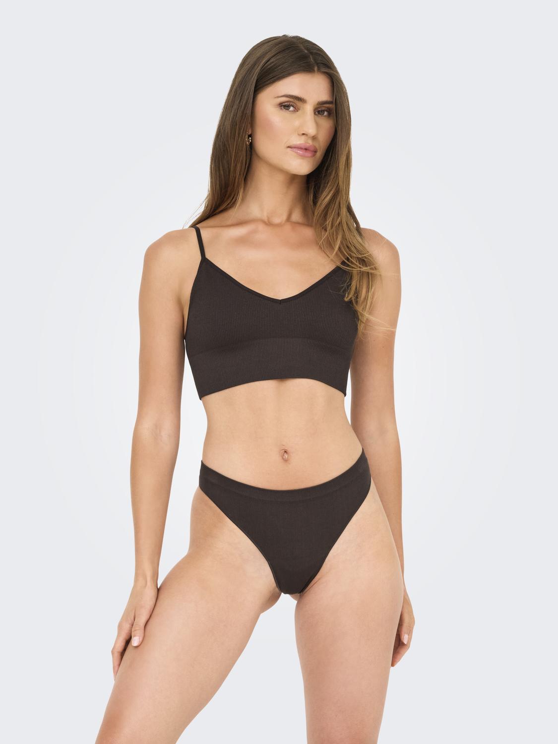 ONLY VICKY RIB S-LES THONG 3-PACK