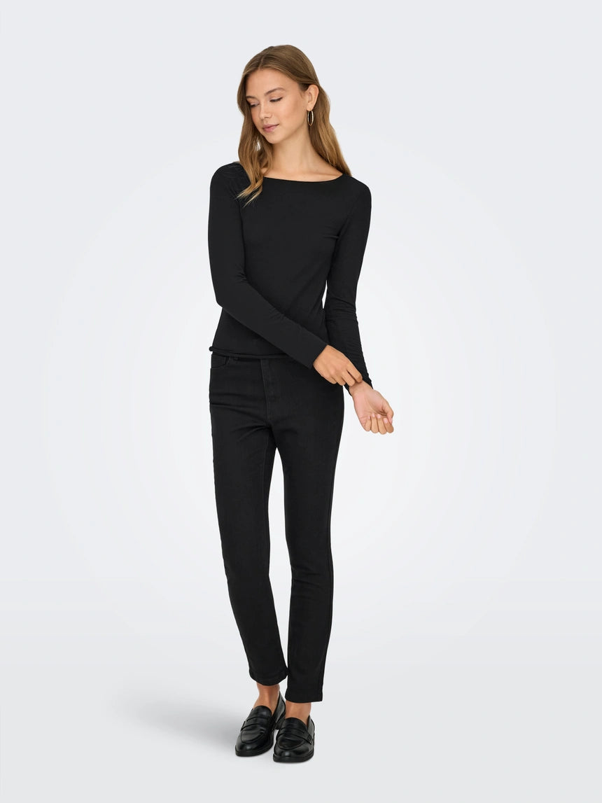 ONLY VIRRO L/S BOATNECK TOP