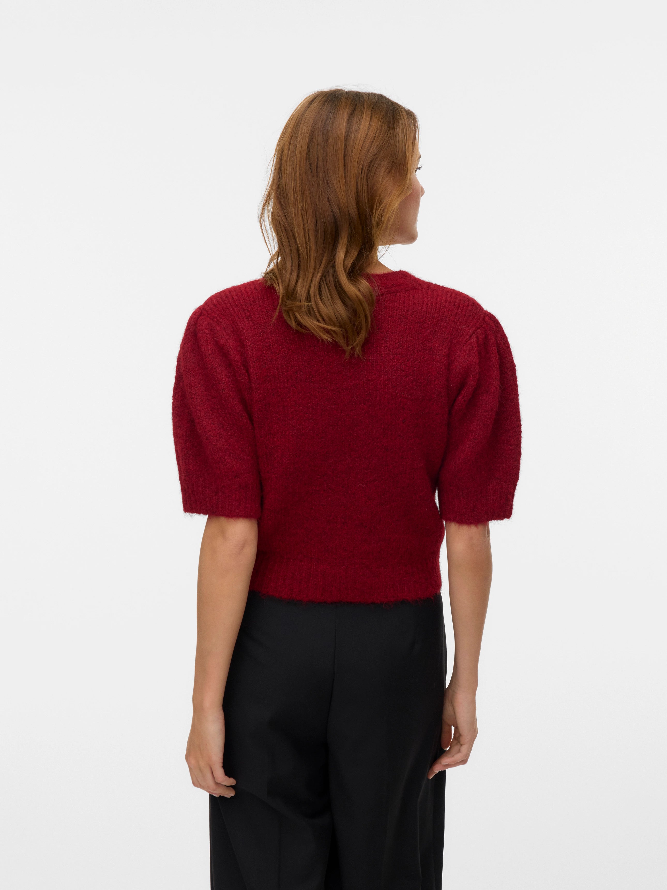 VERO MODA NOVAH SS O-NECK PUFF PULLOVER
