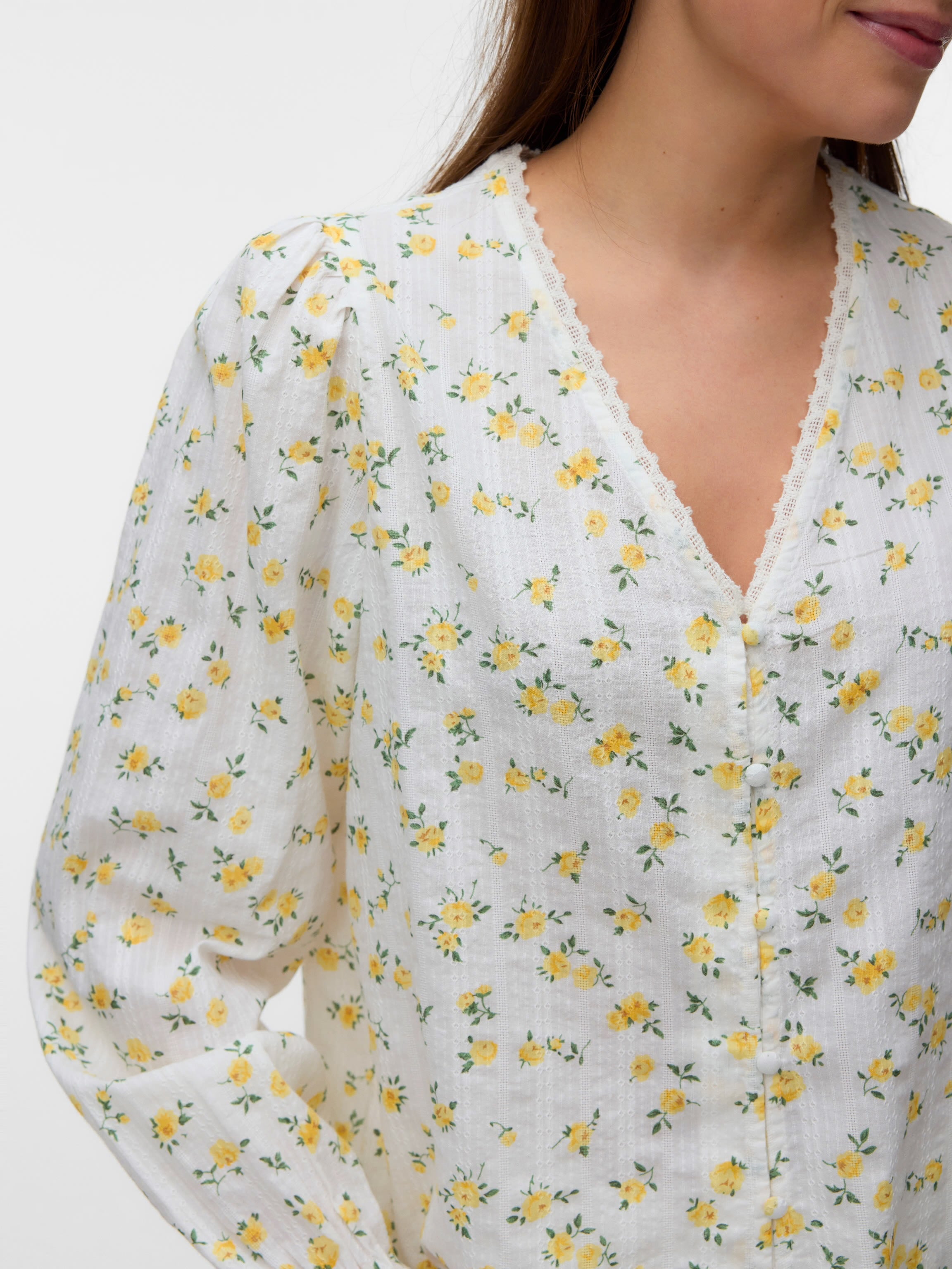 VERO MODA AYA SOFIA LS V-NECK TOP