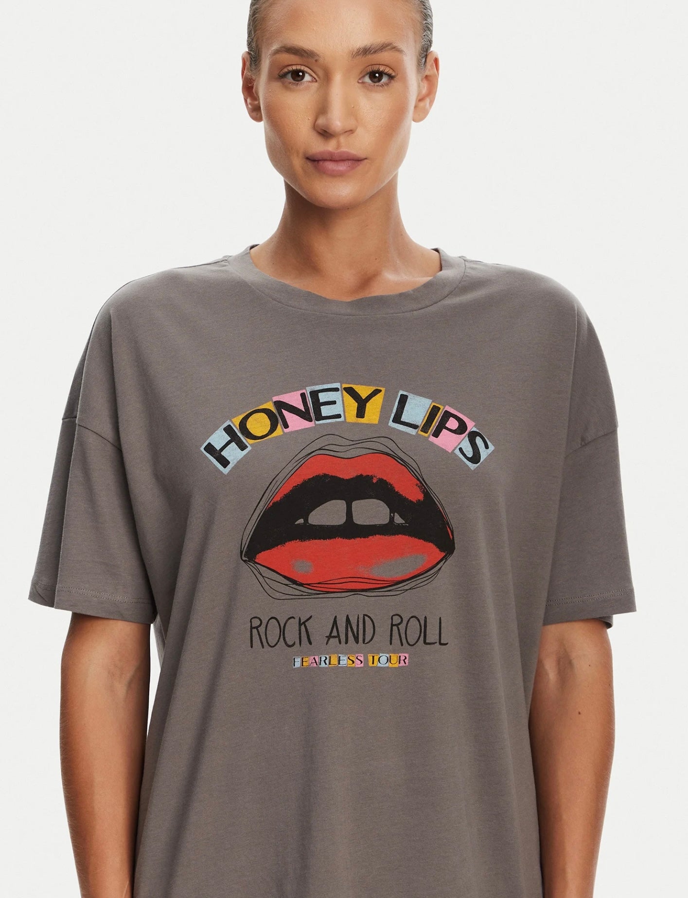 NOISY MAY IDA SS VINTAGE PRINT T-SHIRT