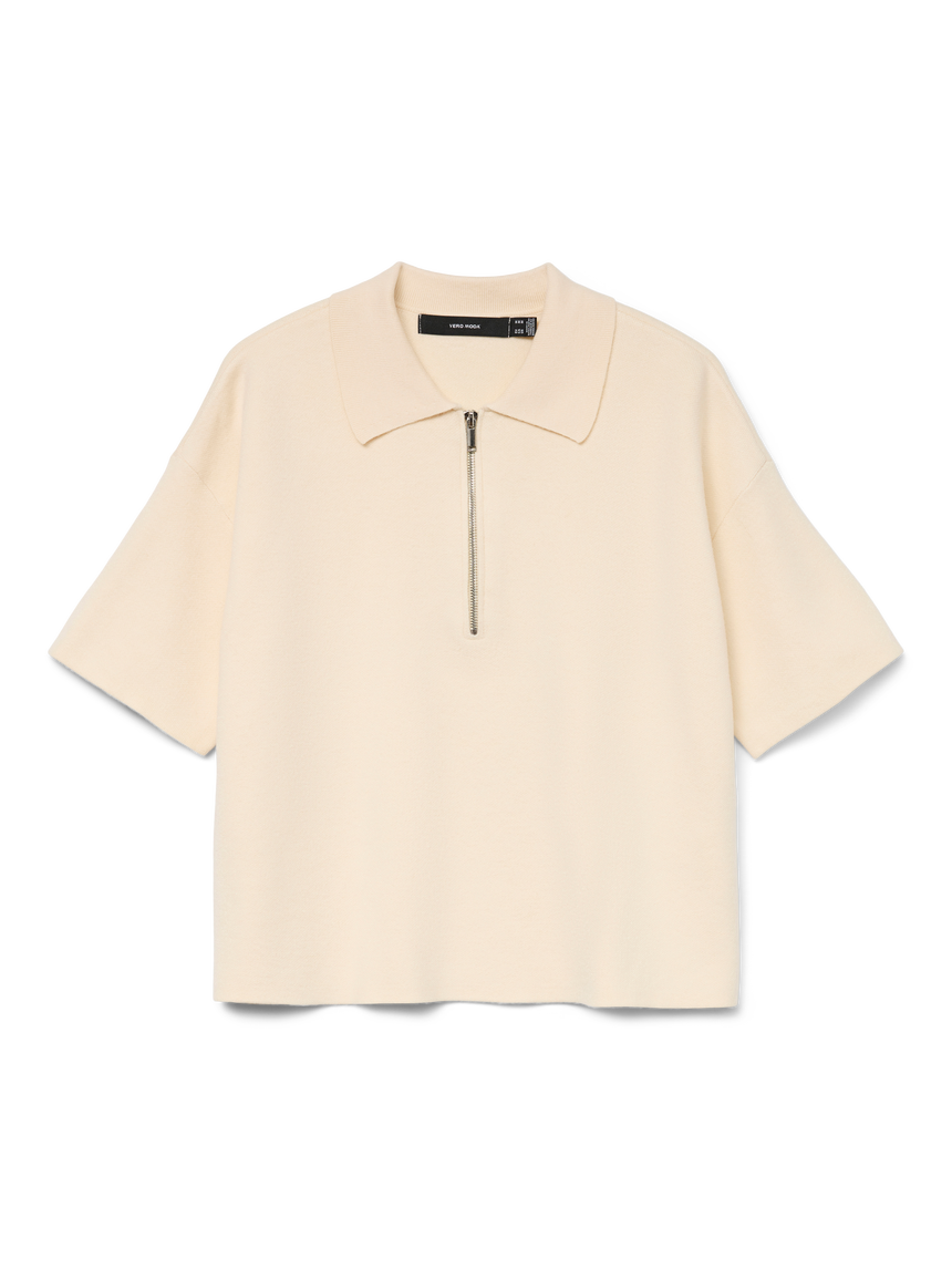 VERO MODA GOLD 2/4 POLONECK PULLOVER