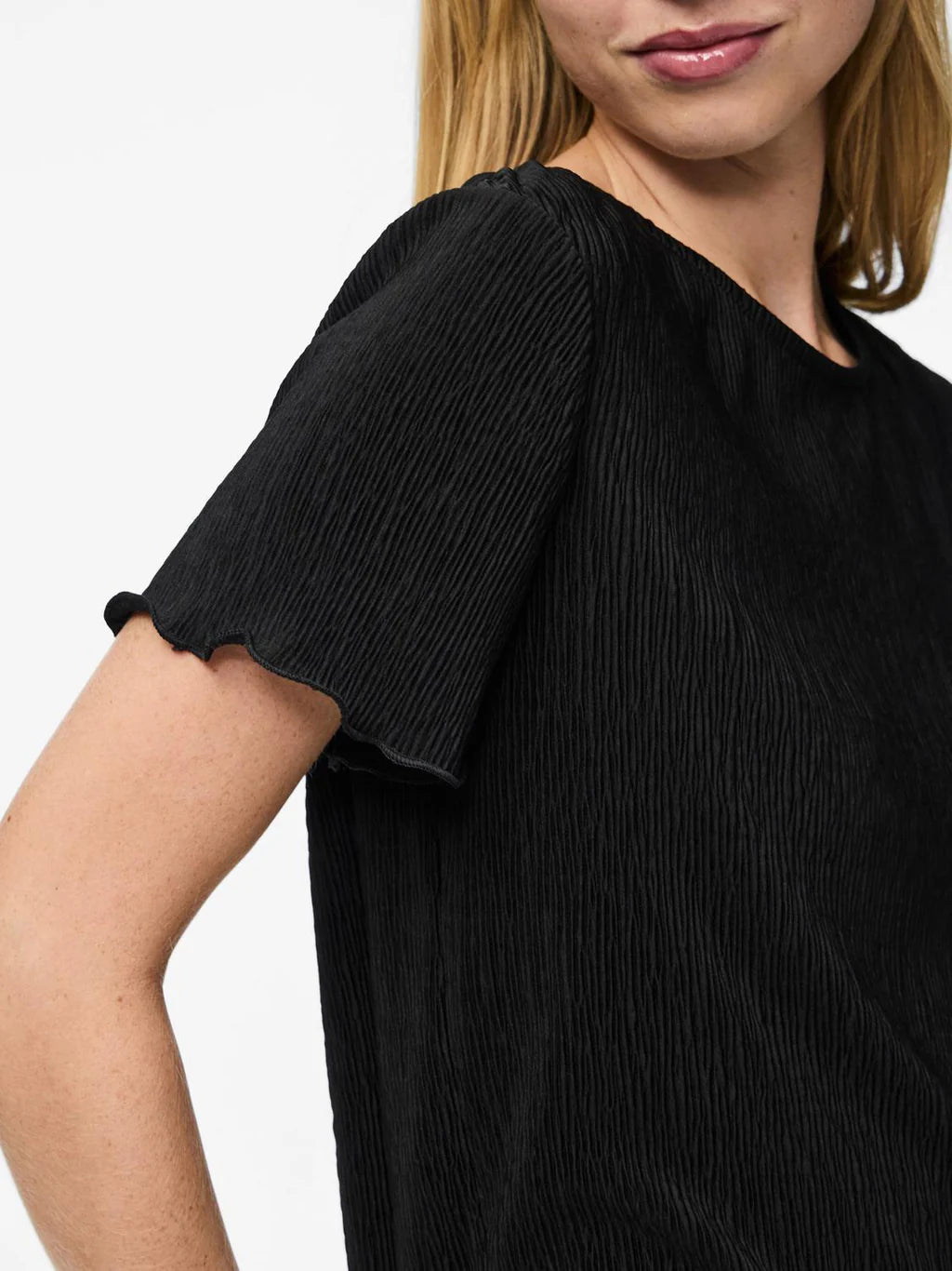 PIECES FLORA SS O-NECK TOP