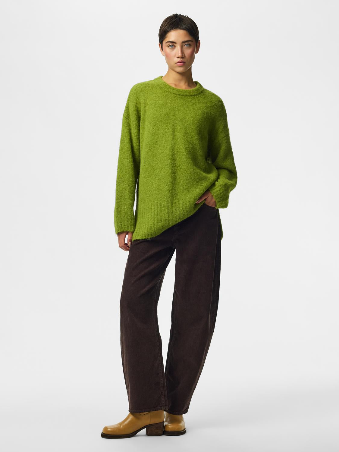 PIECES TINA LS O-NECK KNIT NOOS