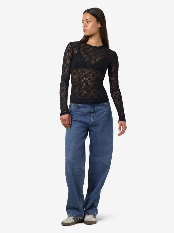 NOISY MAY JUDITH L/S LACE TOP