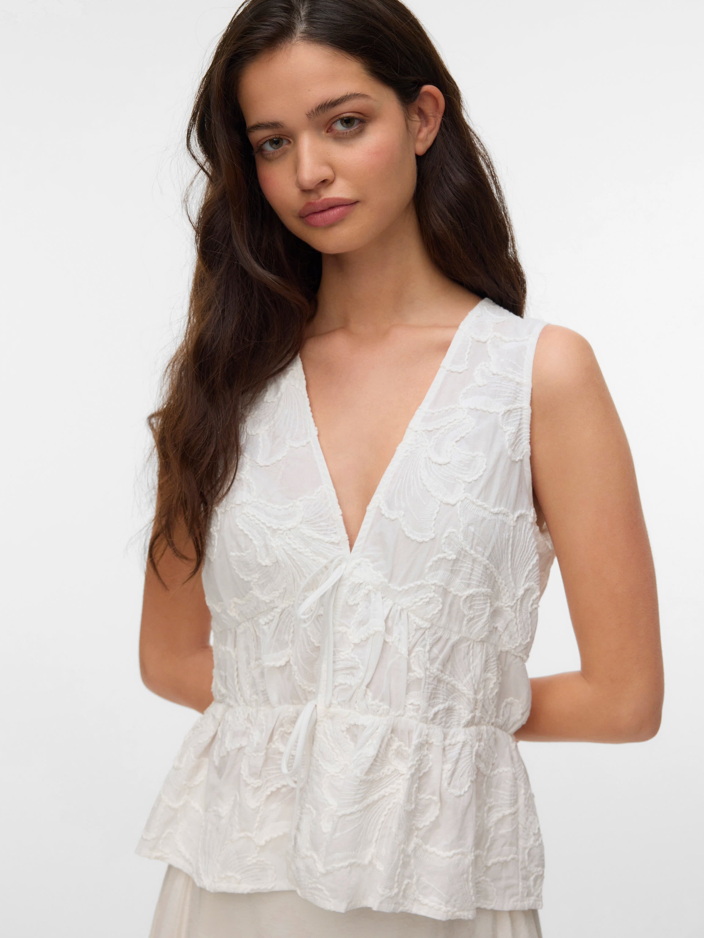 VERO MODA ANN EMB SL TOP