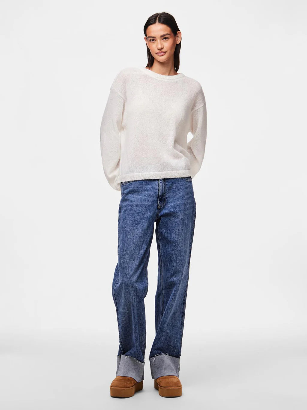 PIECES IDA LS O-NECK KNIT