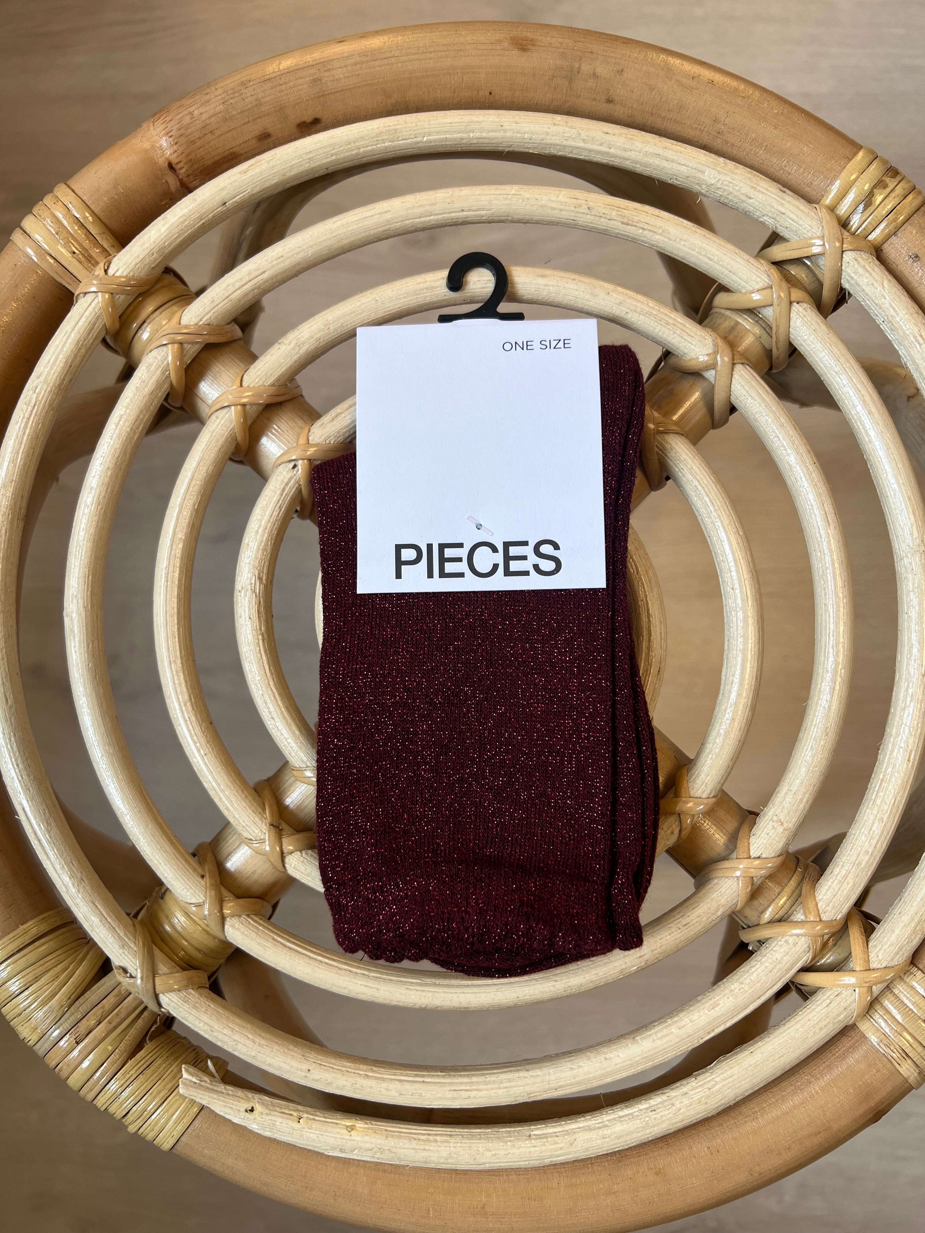 PIECES SEBBY GLITTER LONG SOCKS