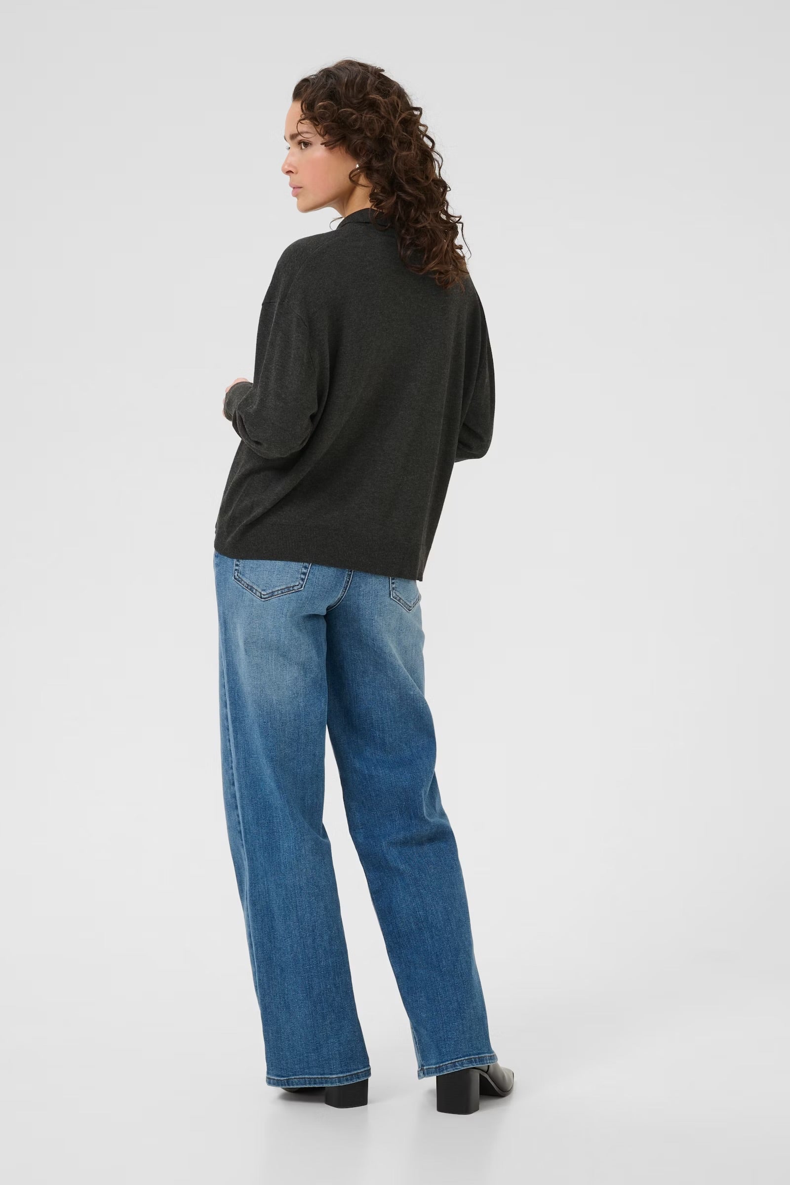 KAFFE LIZZA POLO PULLOVER