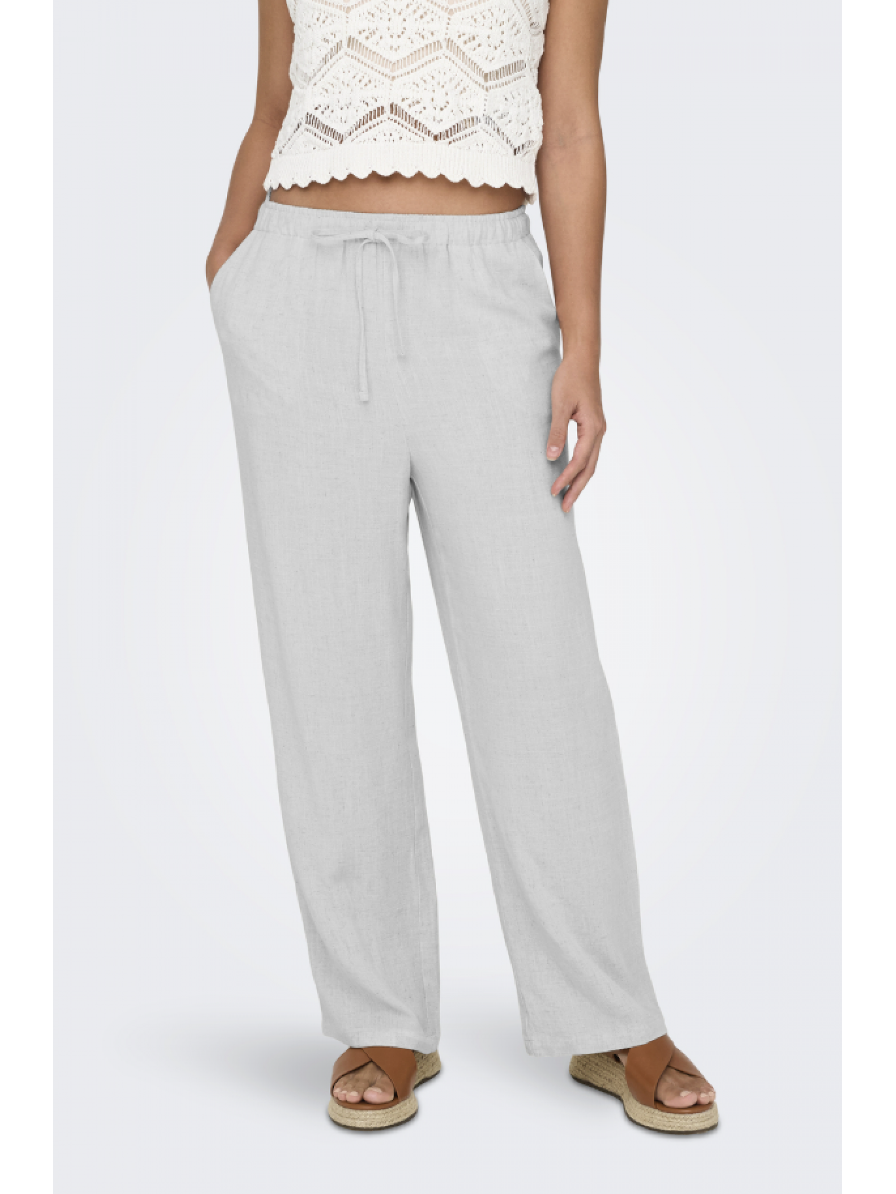 ONLY SIESTA MW PULL-UP LINEN PANT
