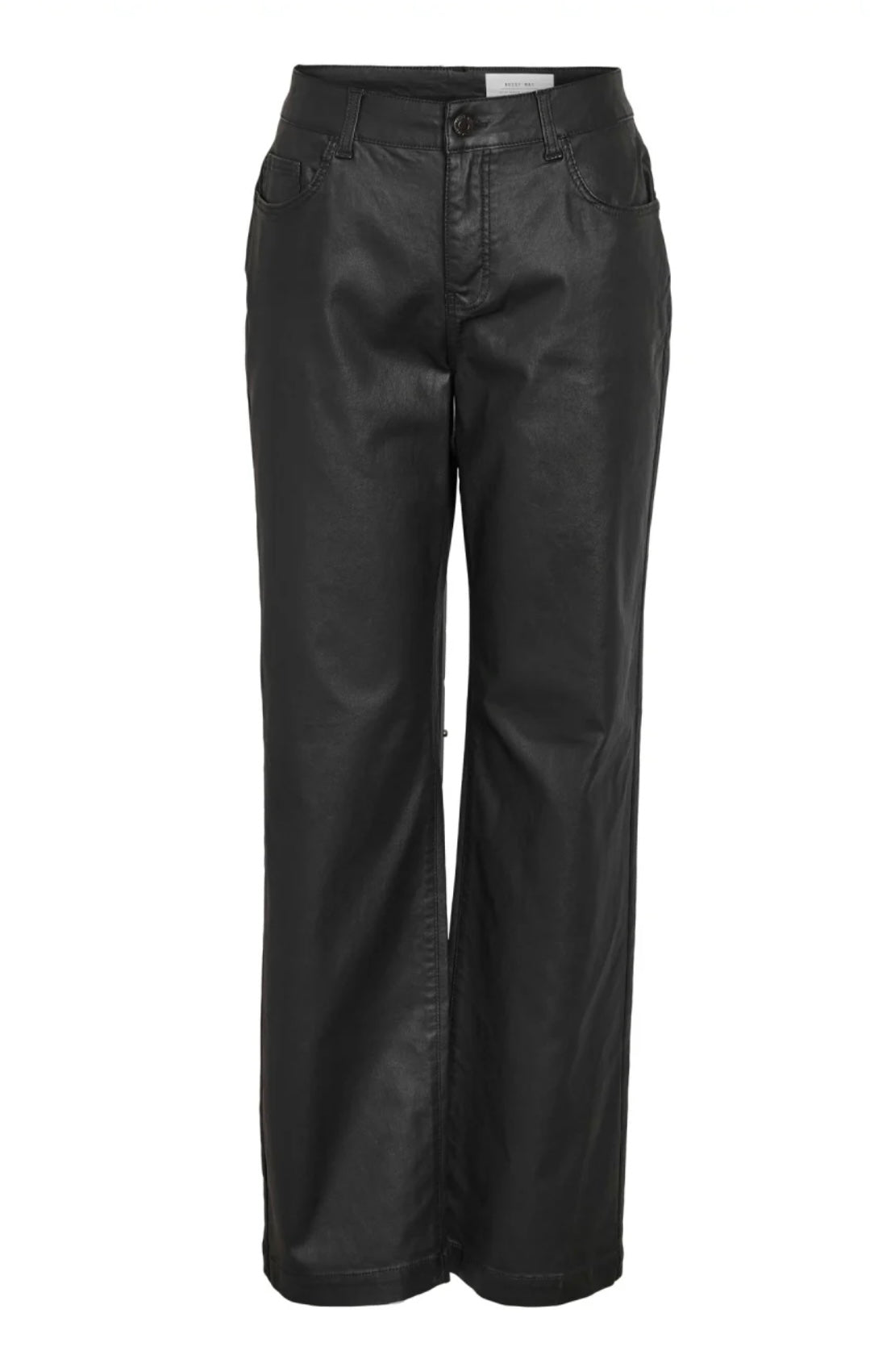 NOISY MAY YOLANDA NW WIDE LEG COATED DENIM