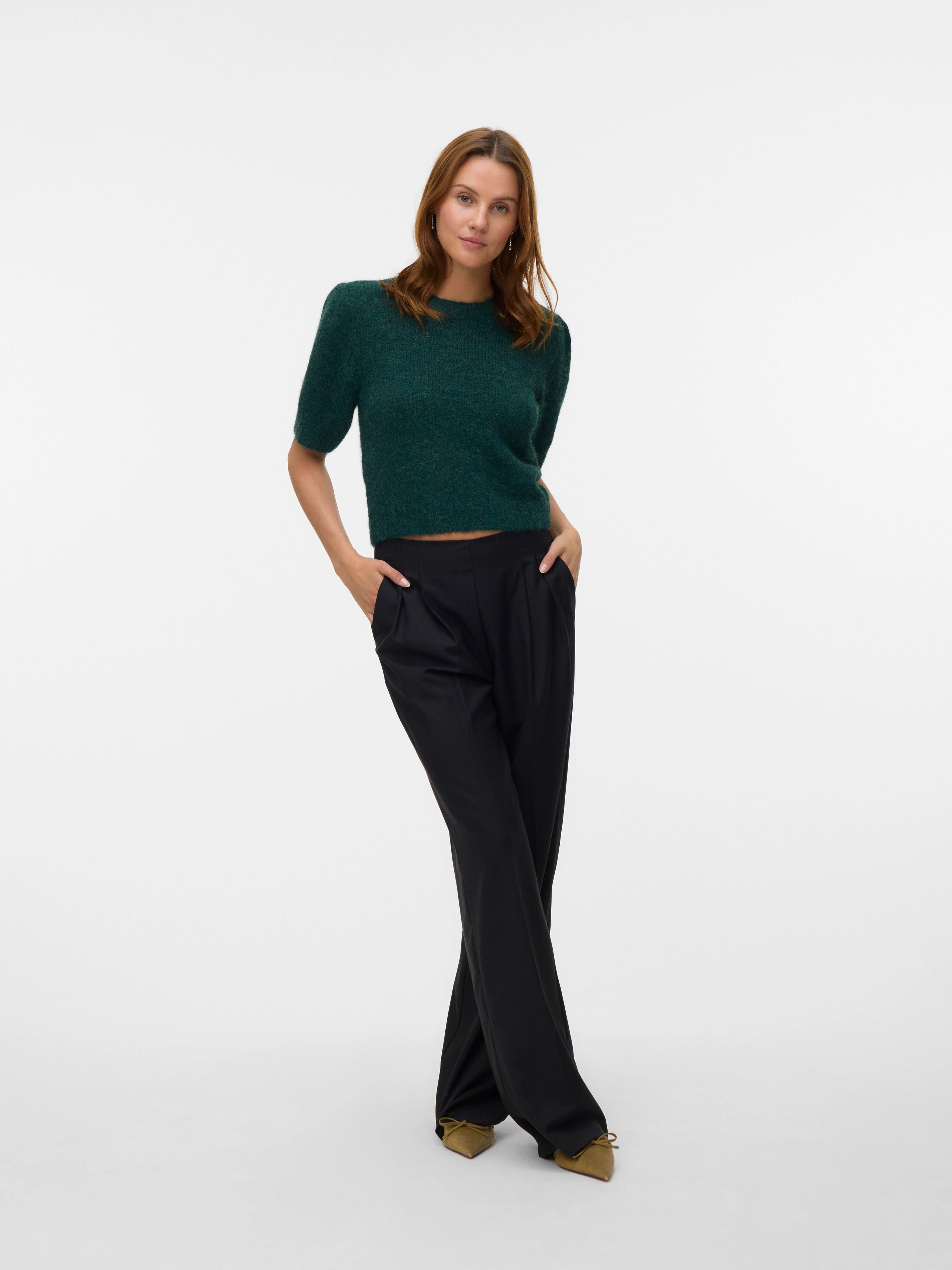 VERO MODA NOVAH SS O-NECK PUFF PULLOVER