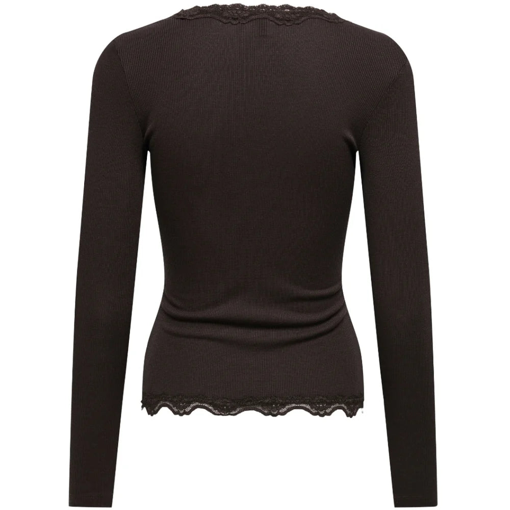 ONLY ENEA L/S LACE MIX PLACKET TOP