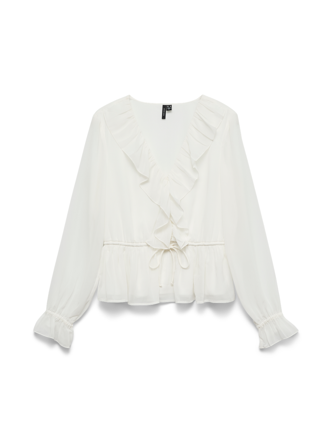 VERO MODA DORA LS FRILL TOP