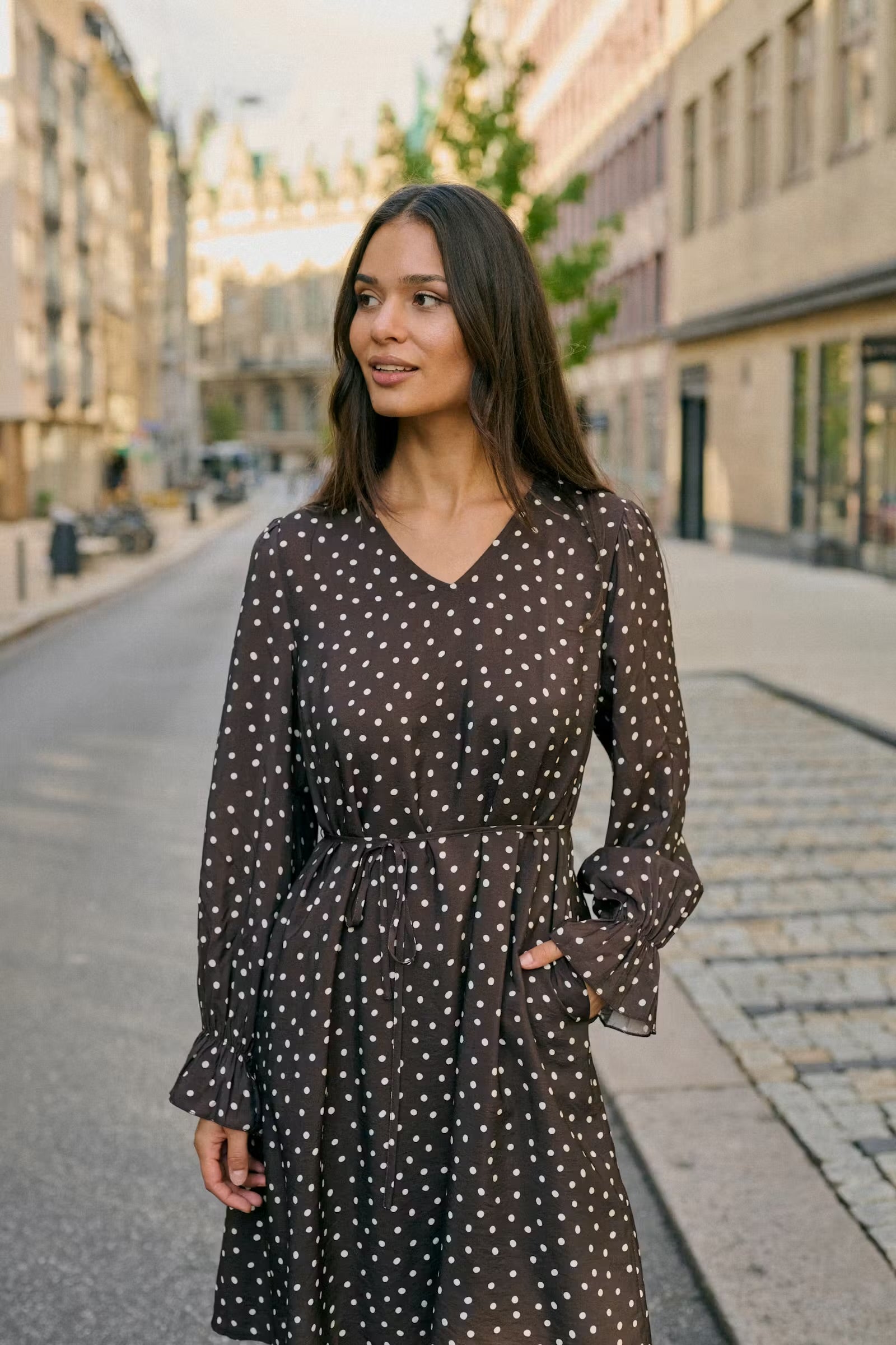 KAFFE DOTTE DRESS