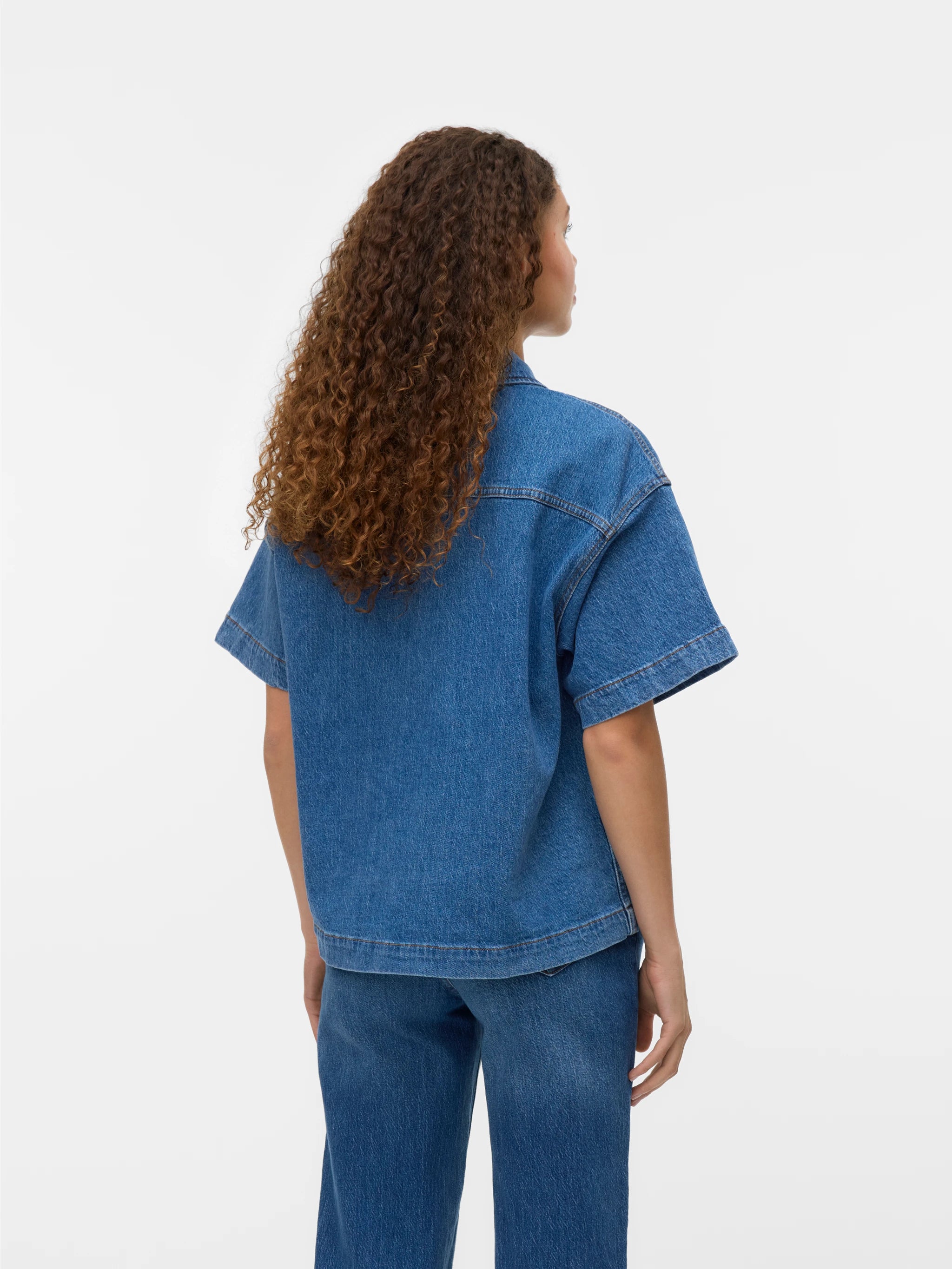 VERO MODA TESSA SS LOOSE DENIM SHIRT
