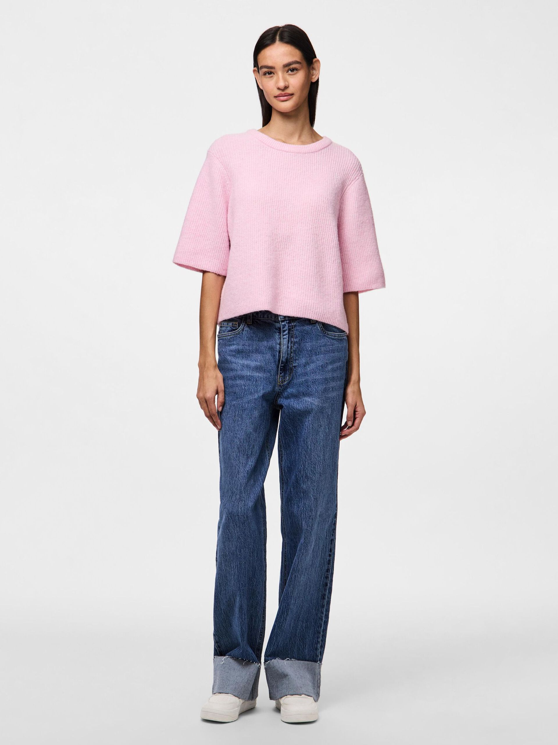 PIECES SILLY SS O-NECK KNIT