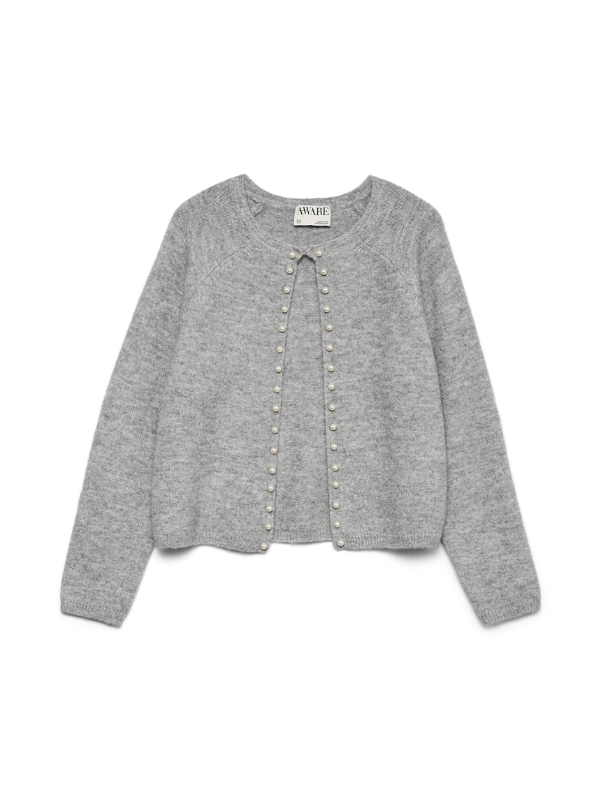 AWARE MAGALENE LS O-NECK PEARL CARDIGAN