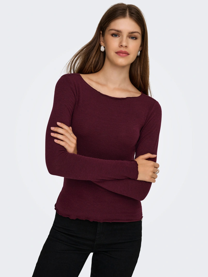 ONLY VIRRO L/S BOATNECK TOP