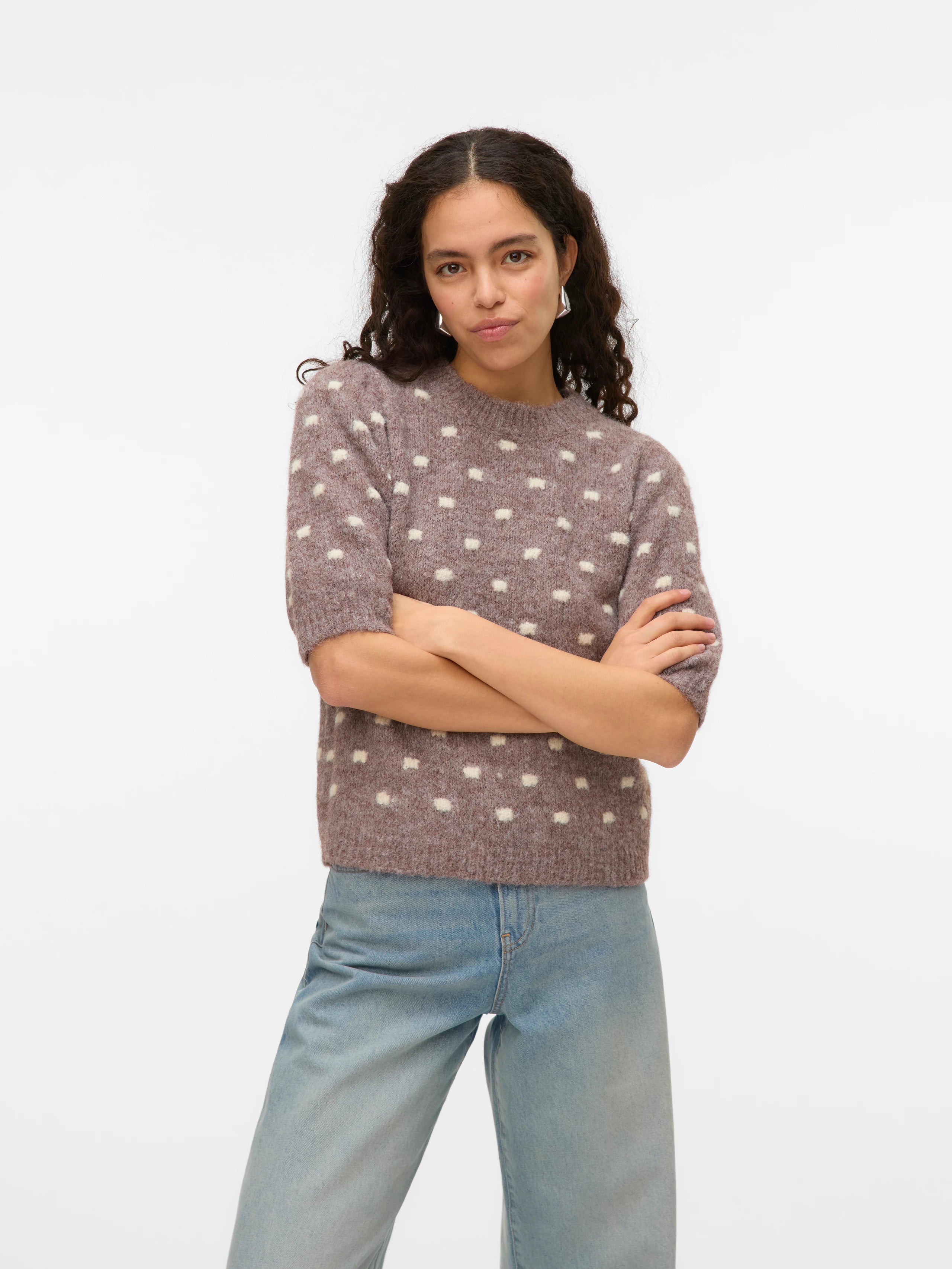 VERO MODA NOVAHDOTTY 2/4 O-NECK PULLOVER