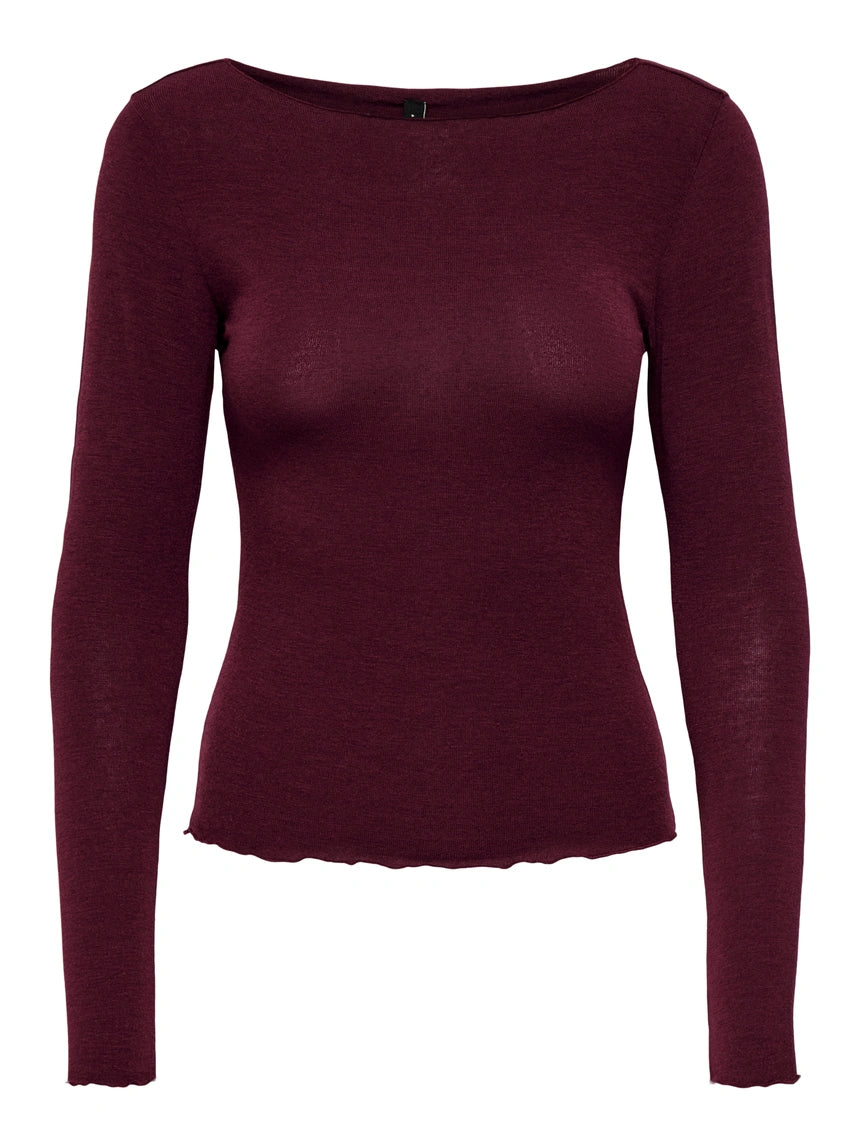 ONLY VIRRO L/S BOATNECK TOP
