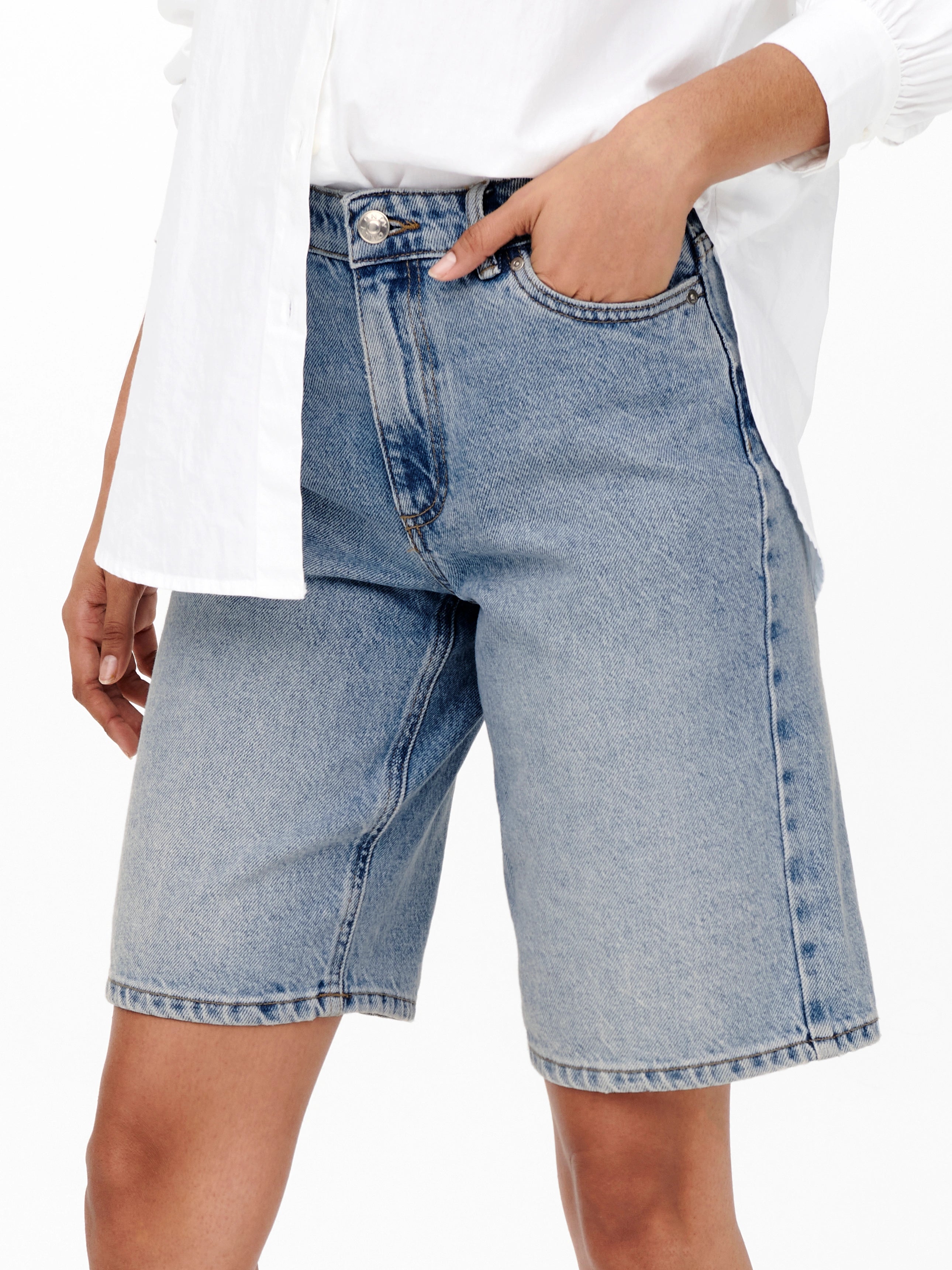 ONLY SONNY HW WIDE DNM SHORTS