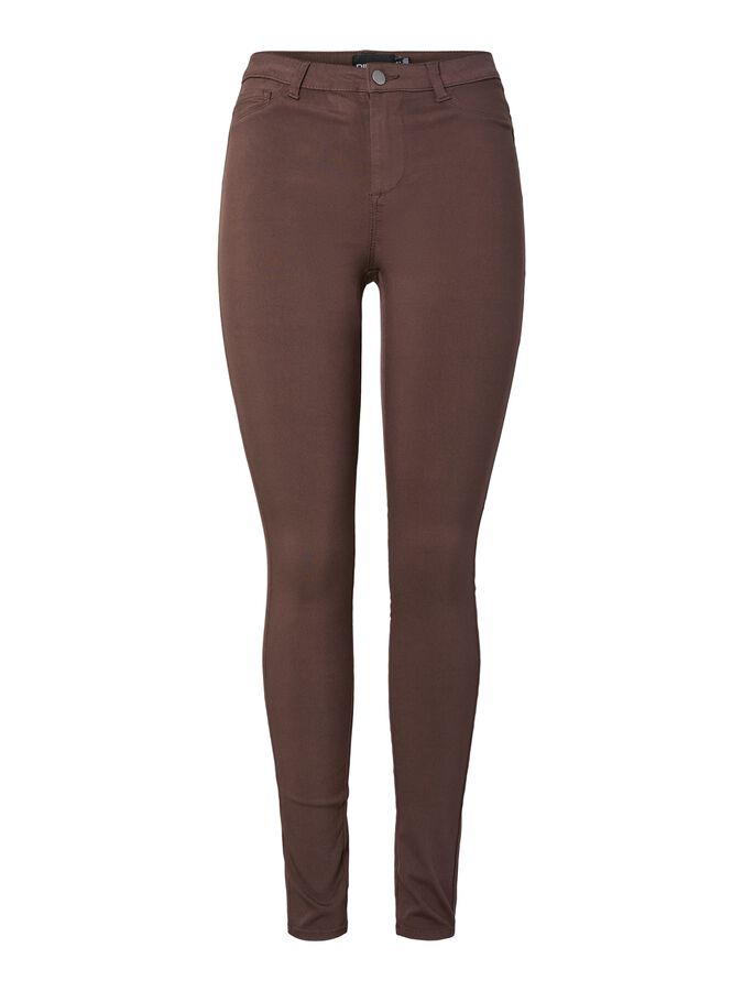 PIECES HIGHSKIN WEAR JEGGINGS - HOT FUDGE