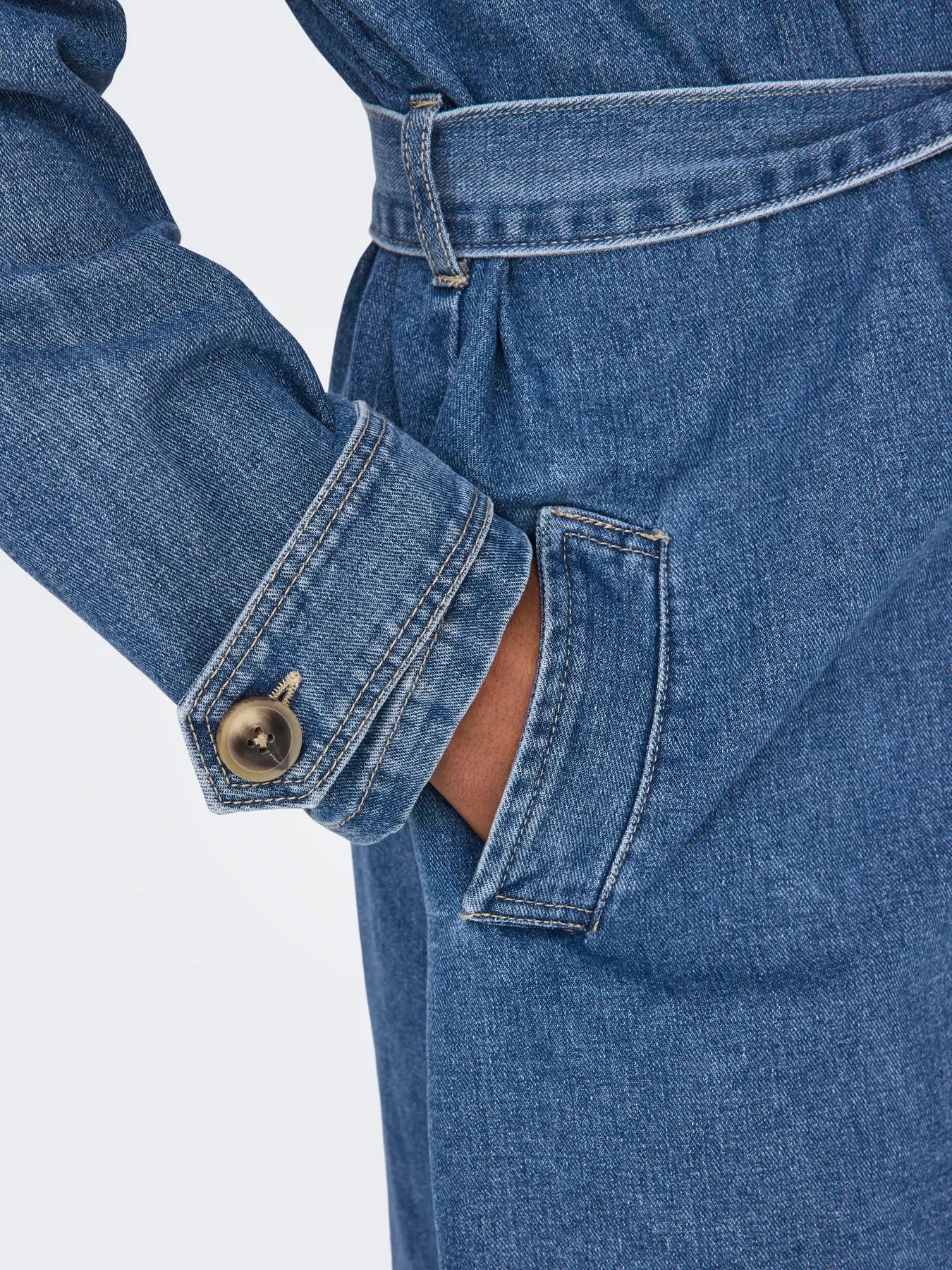 ONLY MALOU BELTED TRENCH DNM