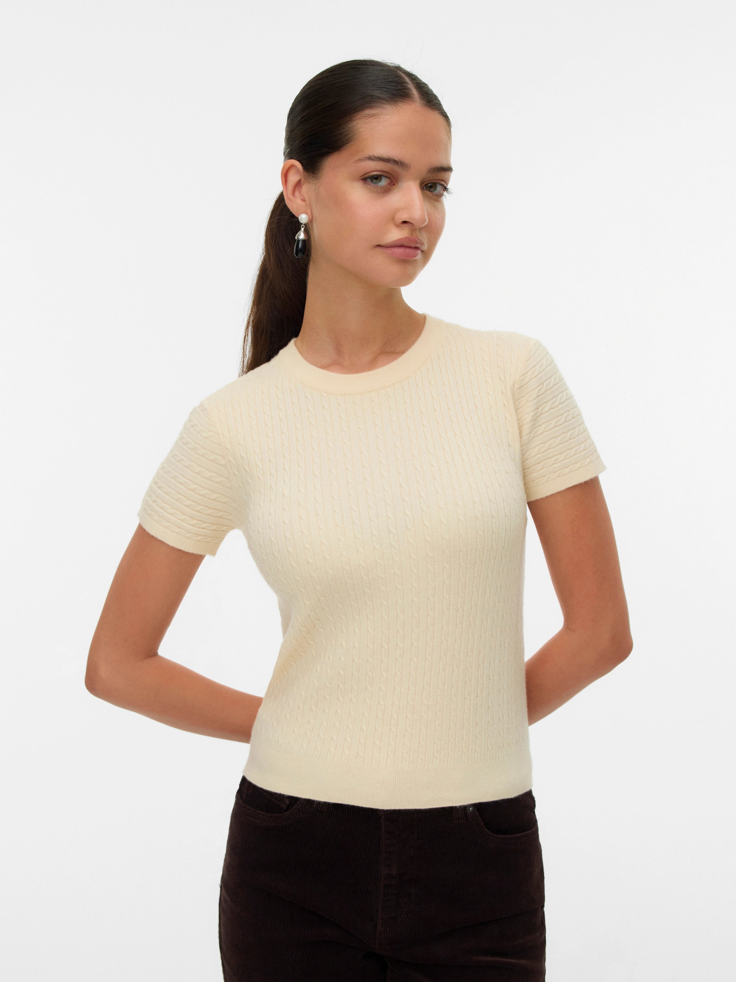 VERO MODA MIRLA SS O-NECK PULLOVER