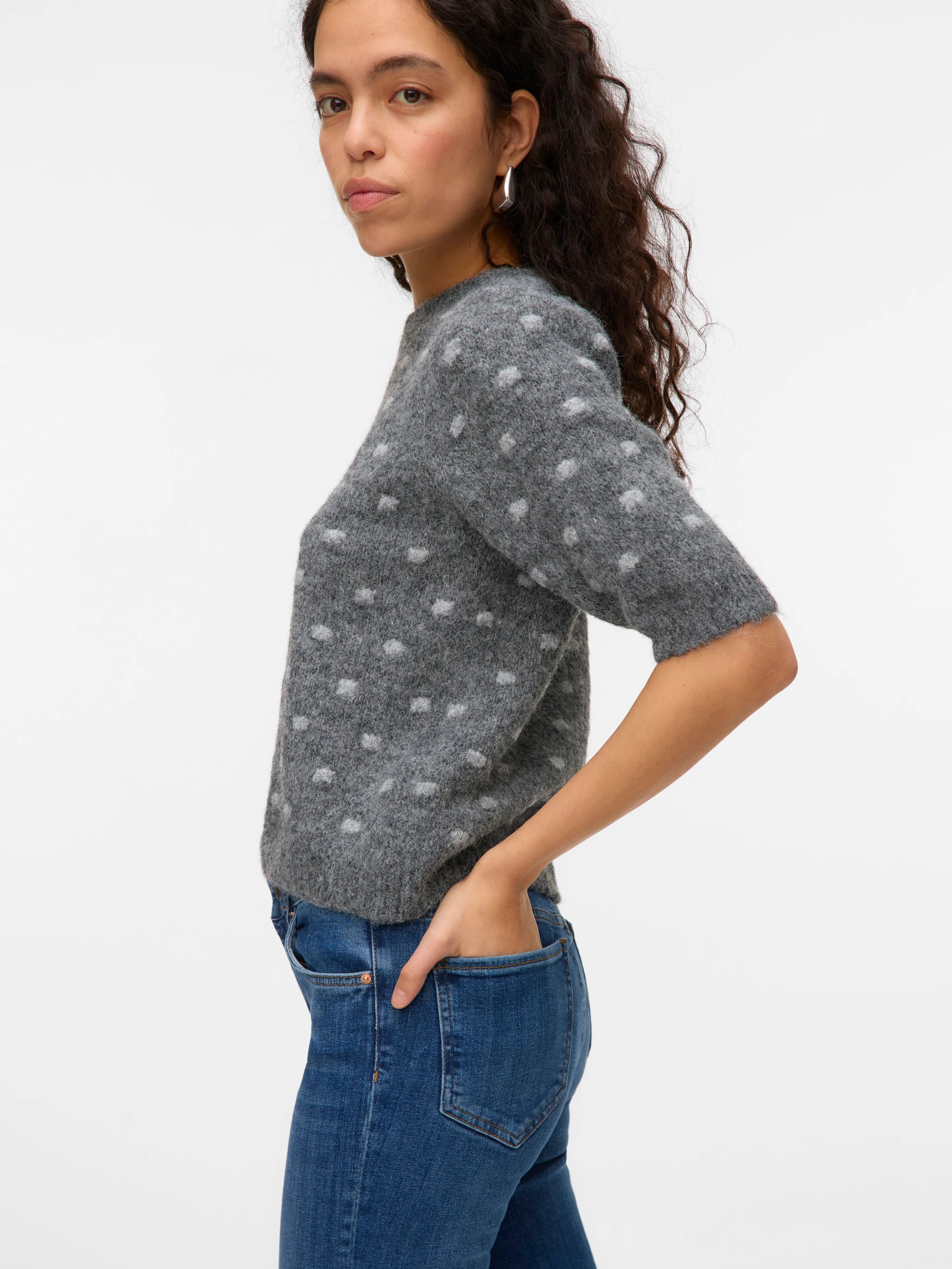 VERO MODA NOVAHDOTTY 2/4 O-NECK PULLOVER