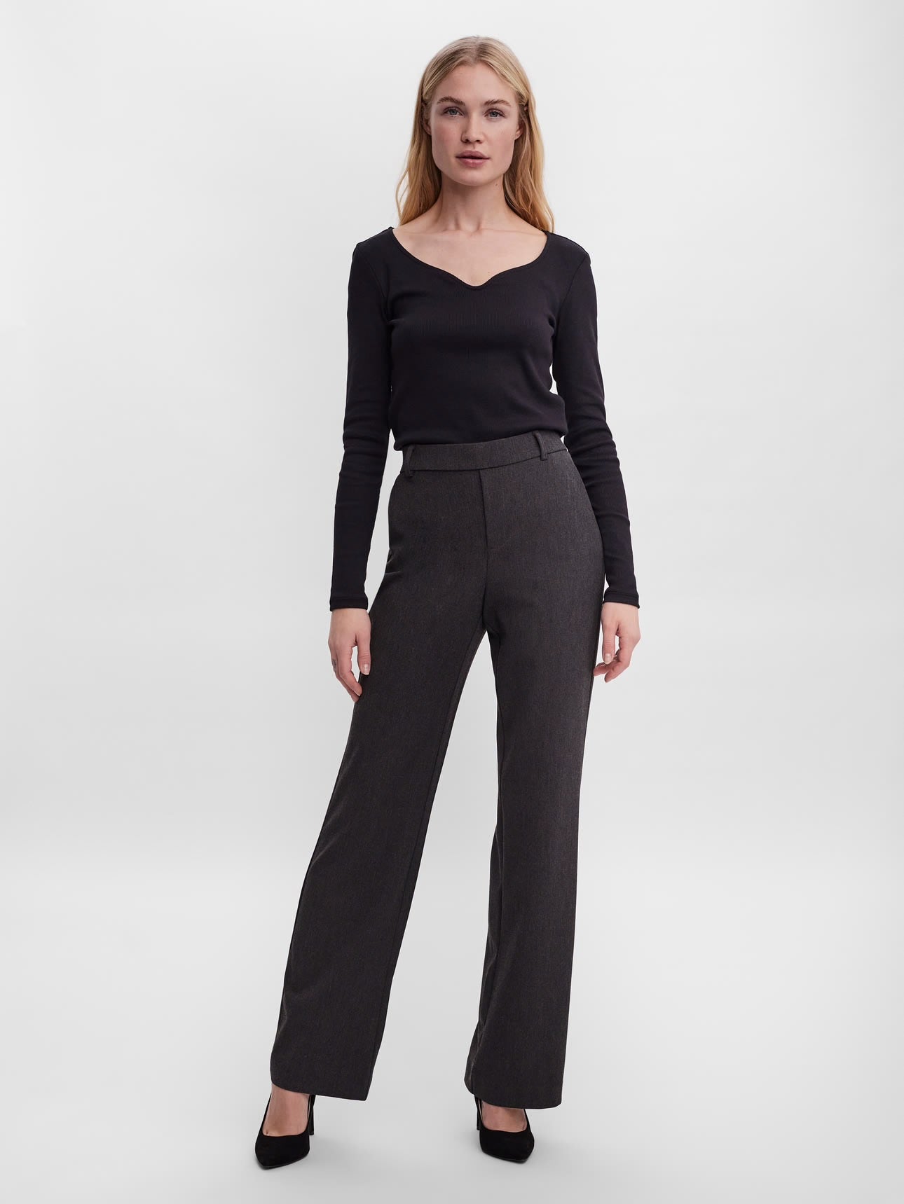 VERO MODA MAYA MW STRAIGHT SOLID PANT