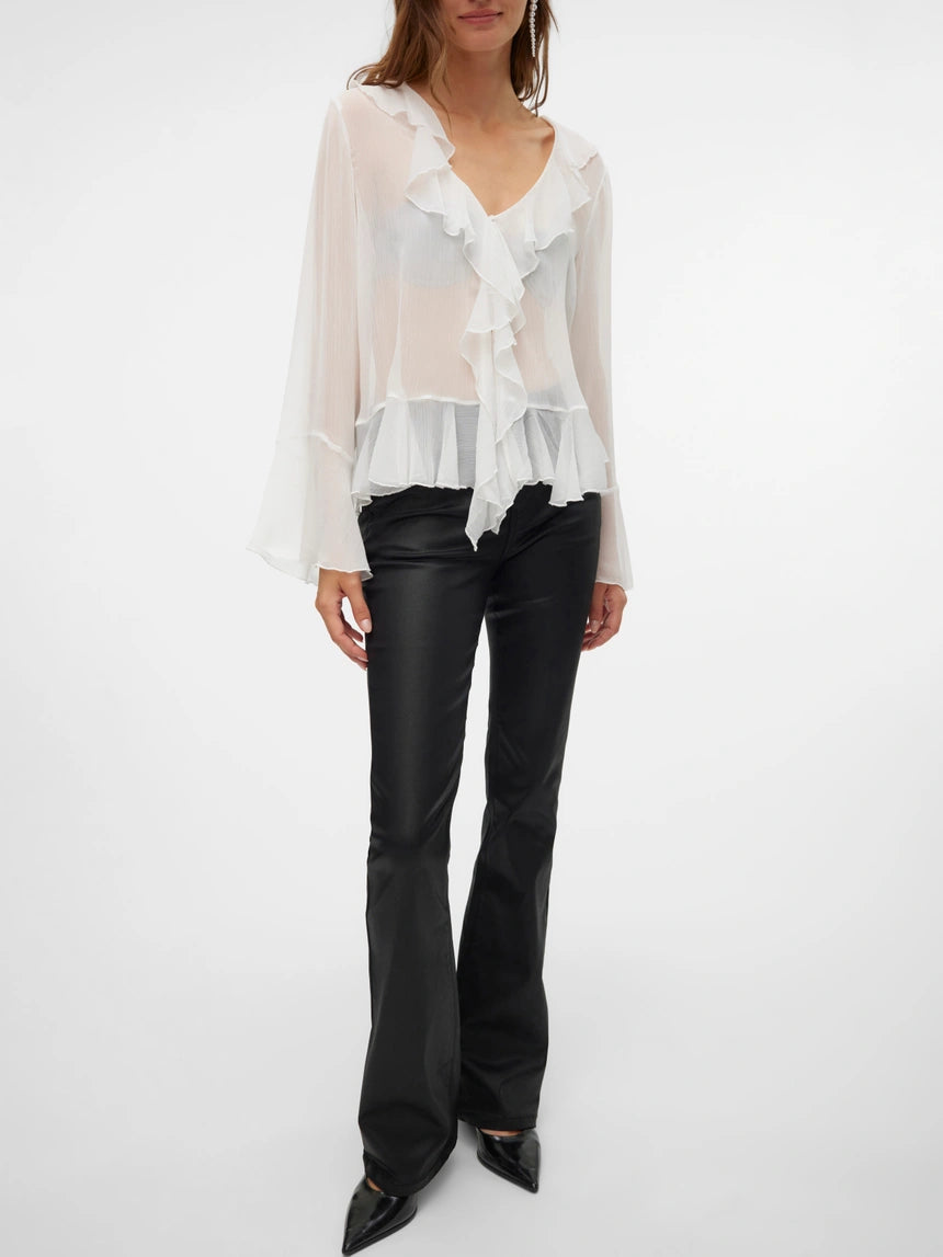 VERO MODA FLASH MR FLARED COATED PANTS