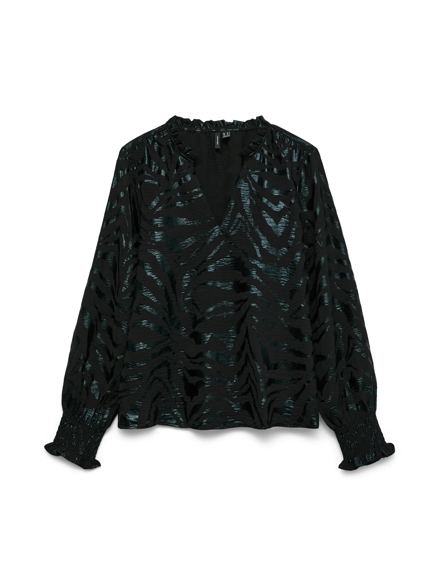 VERO MODA CARLA FOIL L/S V-NECK TOP