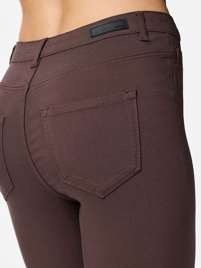 PIECES HIGHSKIN WEAR JEGGINGS - HOT FUDGE