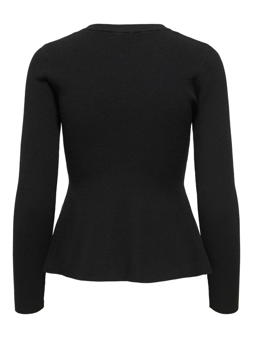 ONLY COCO LIFE LS RIB ONECK PEPLUM