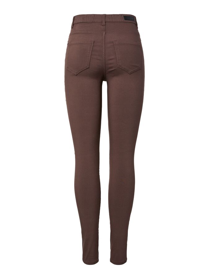 PIECES HIGHSKIN WEAR JEGGINGS - HOT FUDGE