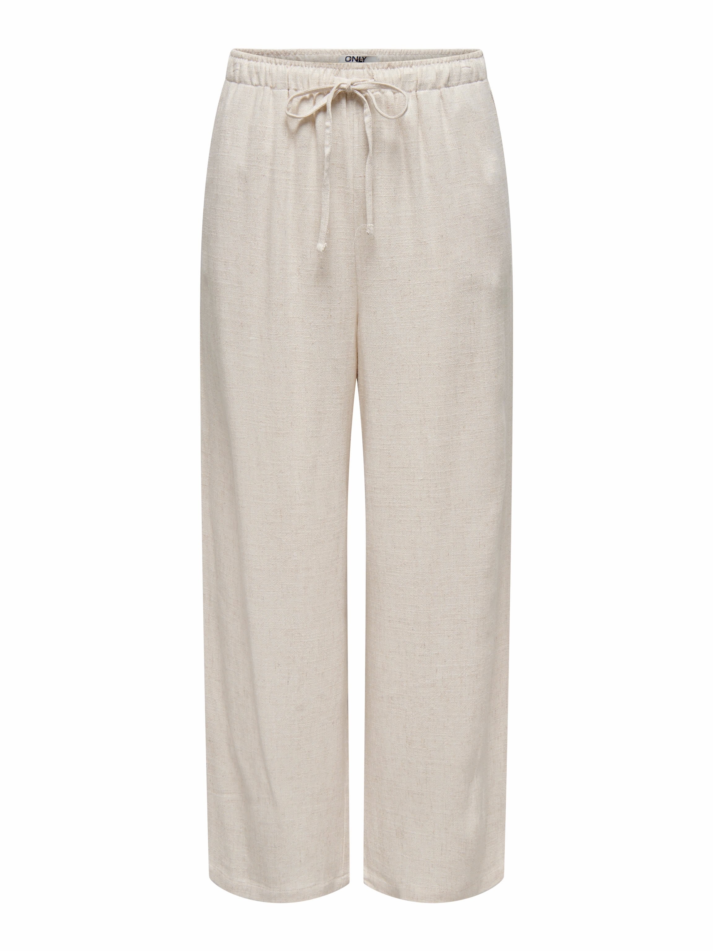 ONLY SIESTA MW PULL-UP LINEN BL PANT
