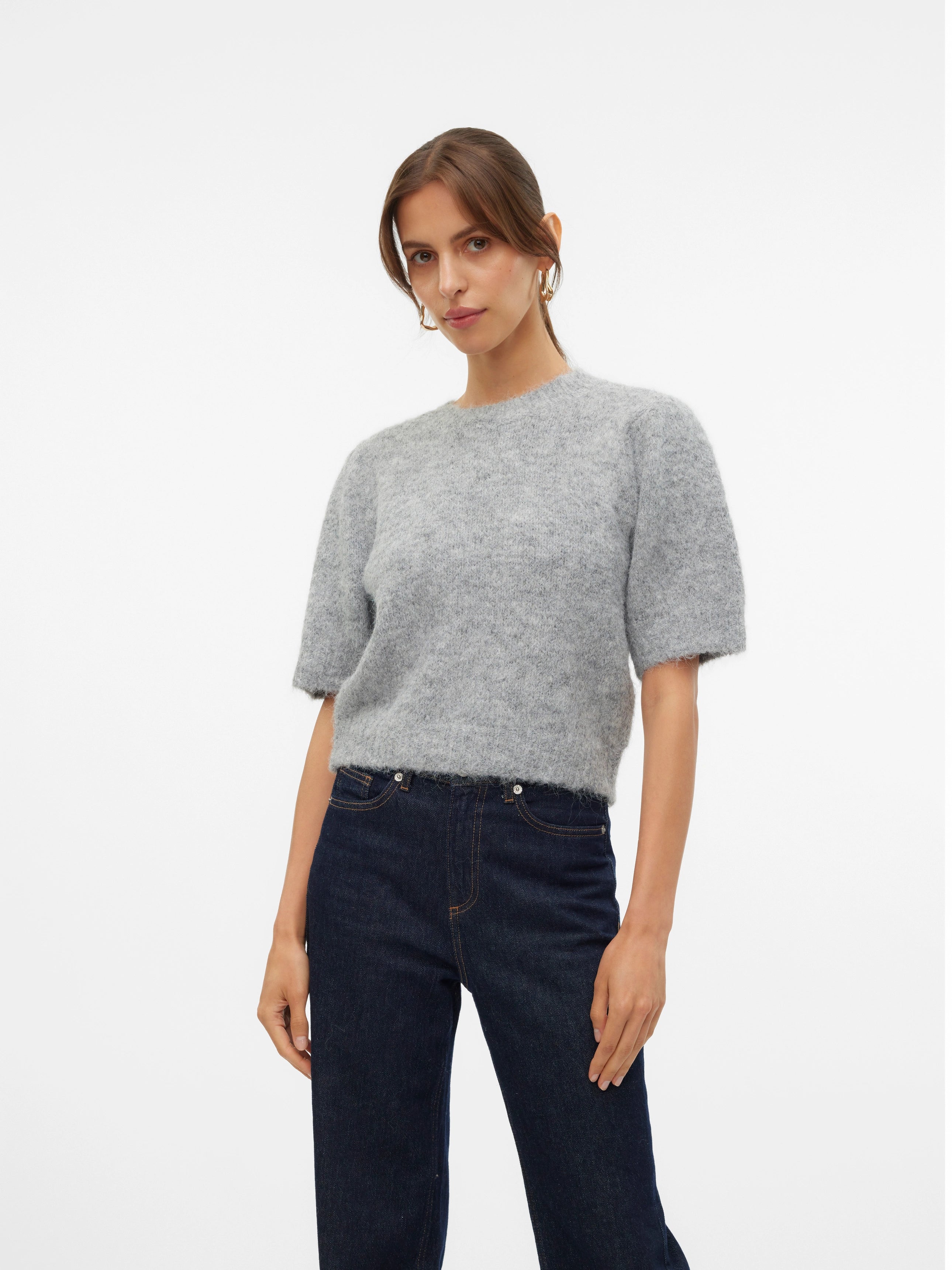 VERO MODA NOVAH SS O-NECK PUFF PULLOVER