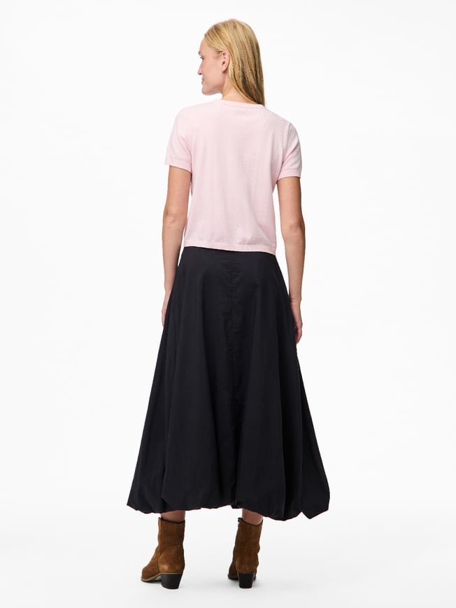 PIECES MAUVE HW ANKLE SKIRT